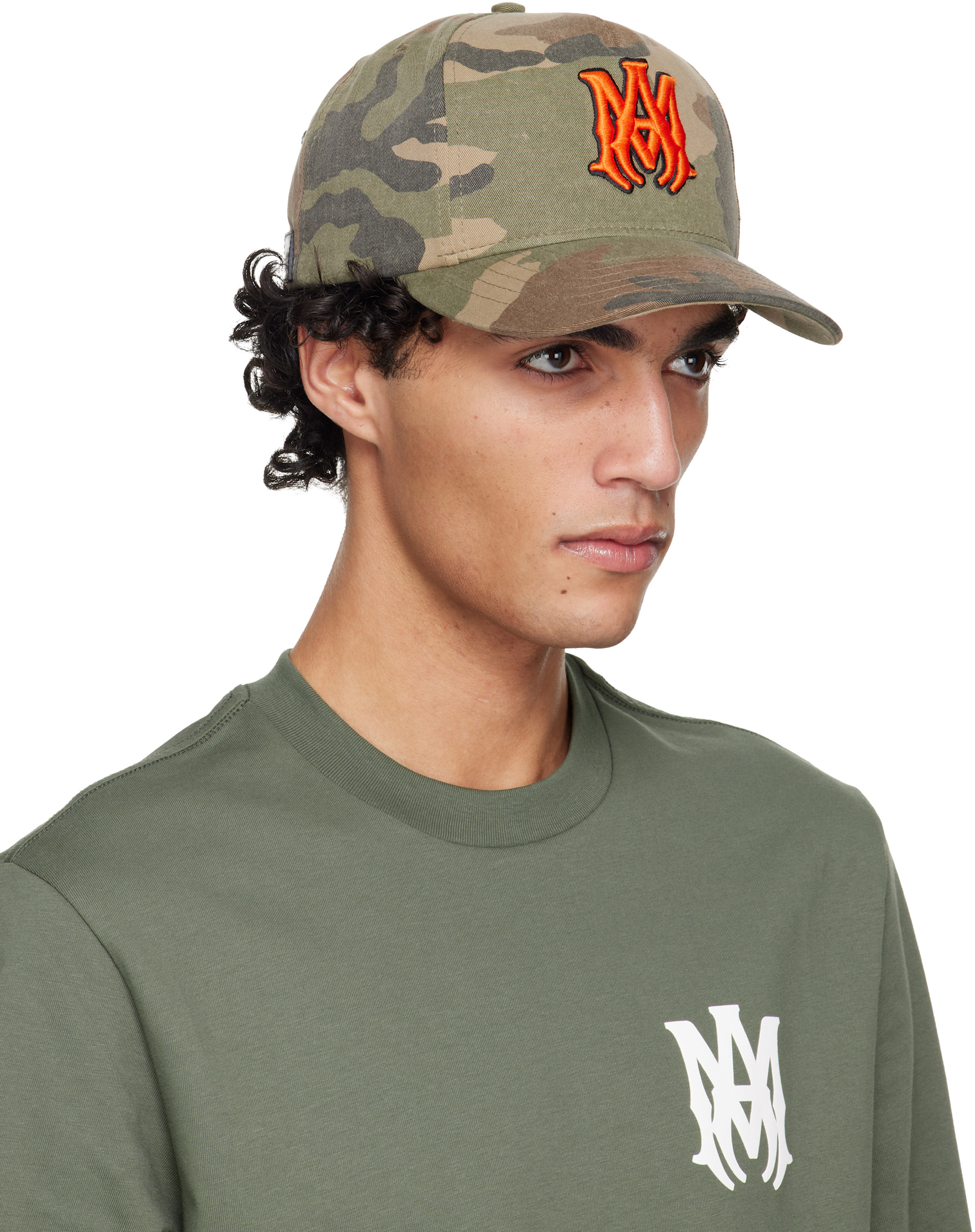AMIRI: カーキ MA Outline Camo キャップ | SSENSE 日本