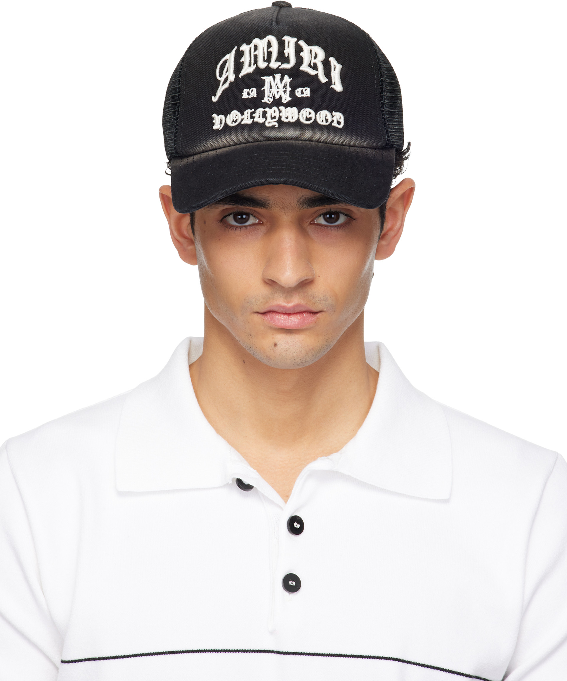 AMIRI: ブラック 'Amiri Hollywood' トラッカーキャップ | SSENSE 日本