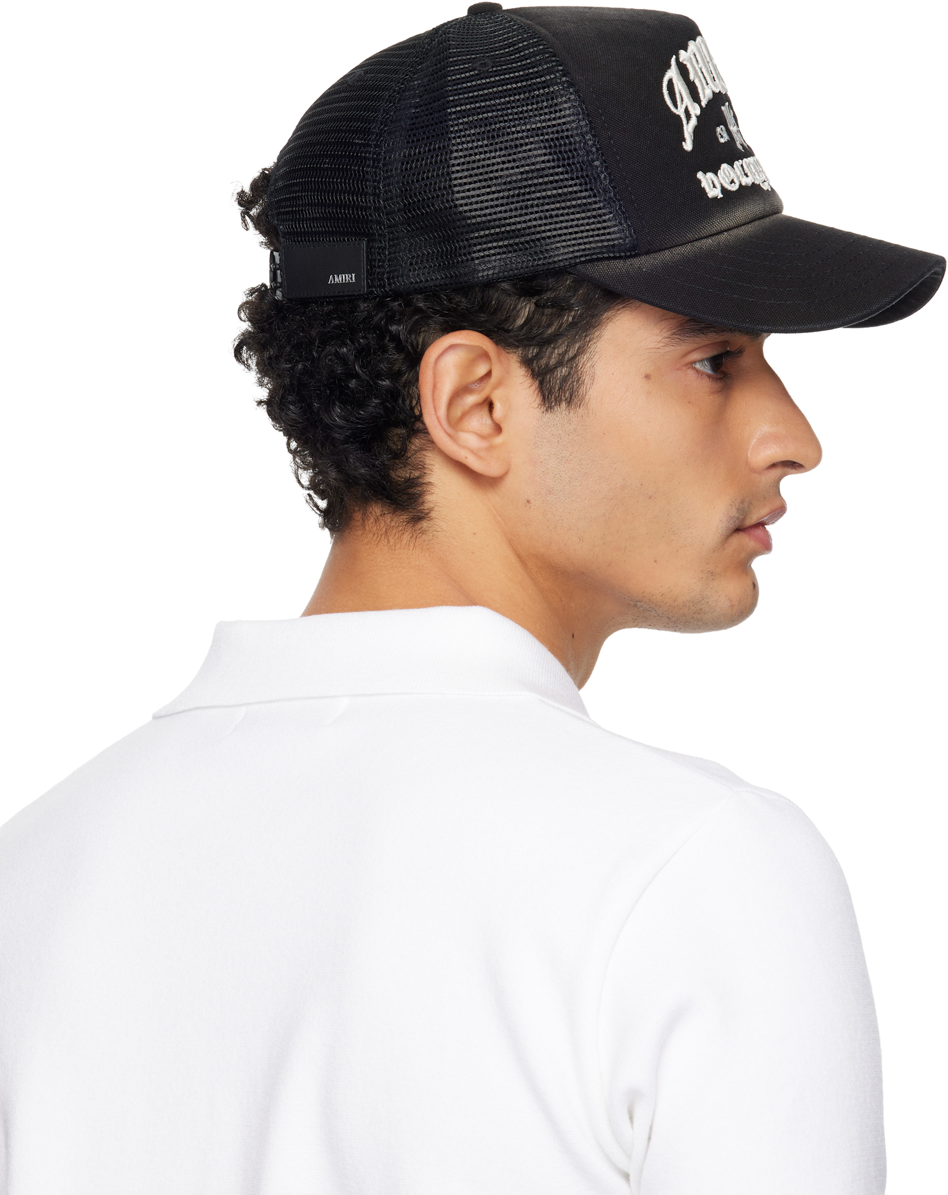 AMIRI: ブラック 'Amiri Hollywood' トラッカーキャップ | SSENSE 日本