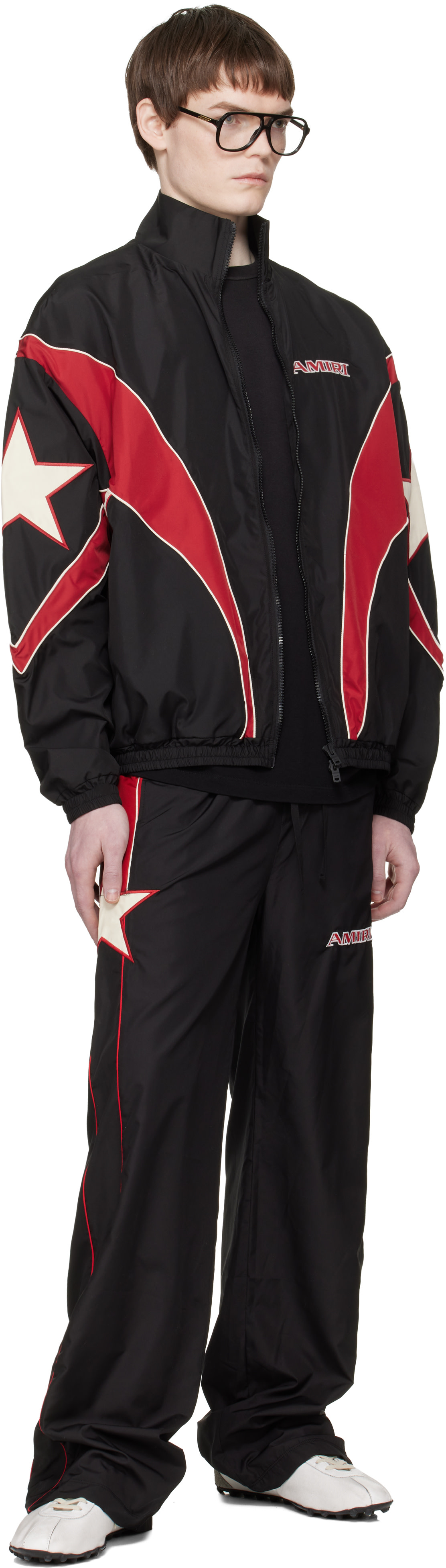 AMIRI: Black 'Amiri' Sport Windbreaker Jacket | SSENSE