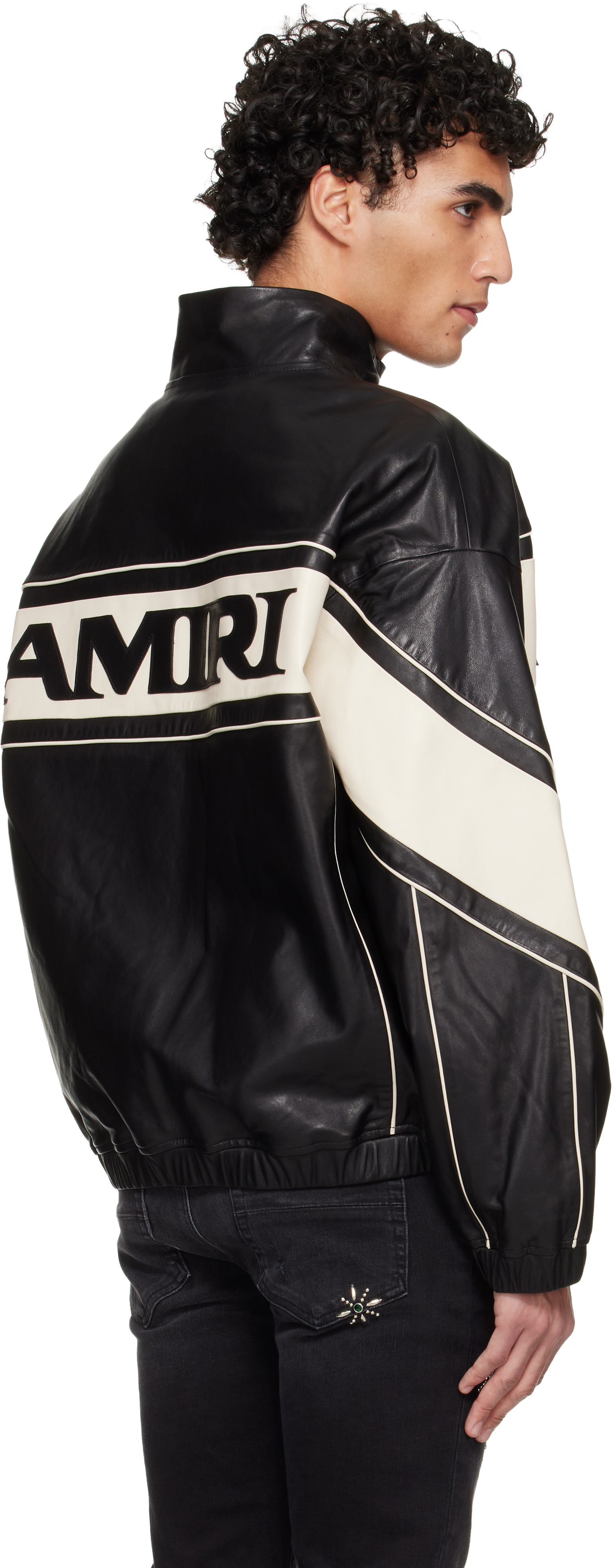 AMIRI: ブラック 'AMIRI' Sport レザージャケット | SSENSE 日本