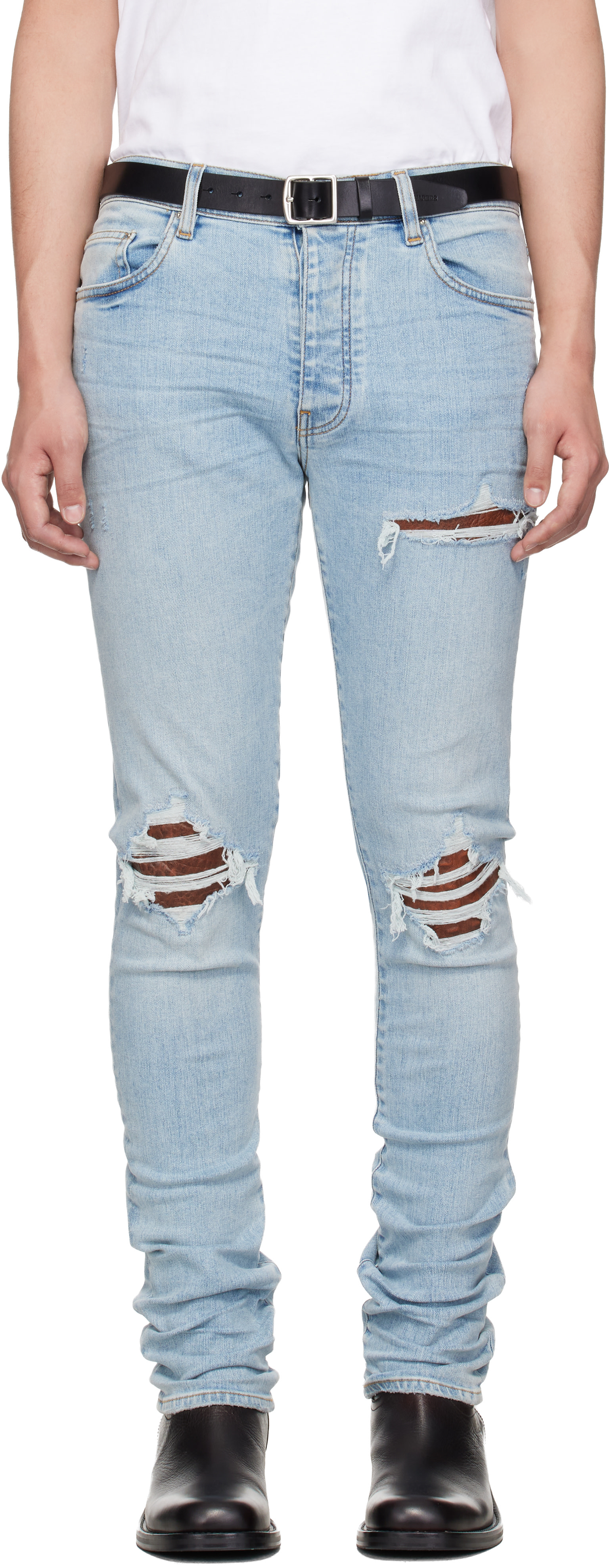 パンツ amiri mx1 AMIRI: Blue Croc MX1 Jeans | SSENSE Canada