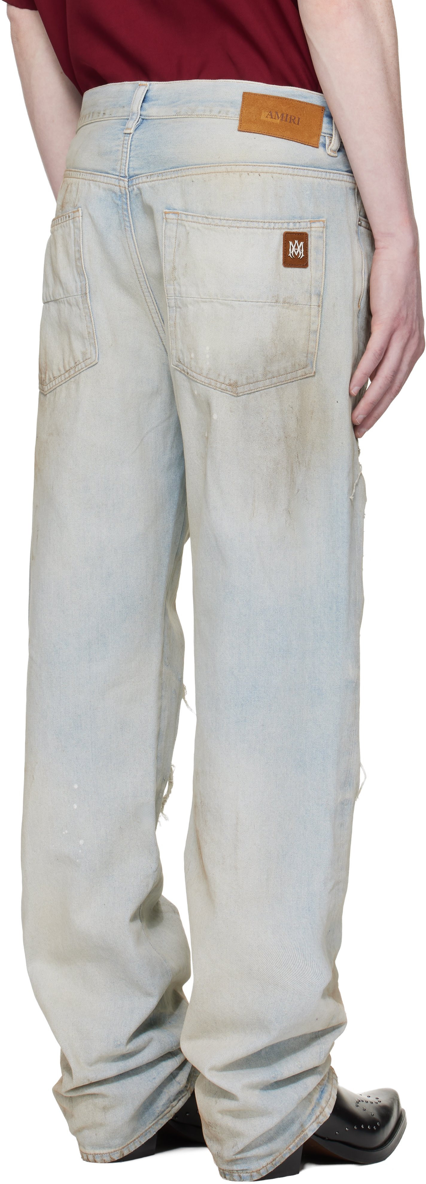 AMIRI: Blue Snake Thrasher Straight Jeans | SSENSE