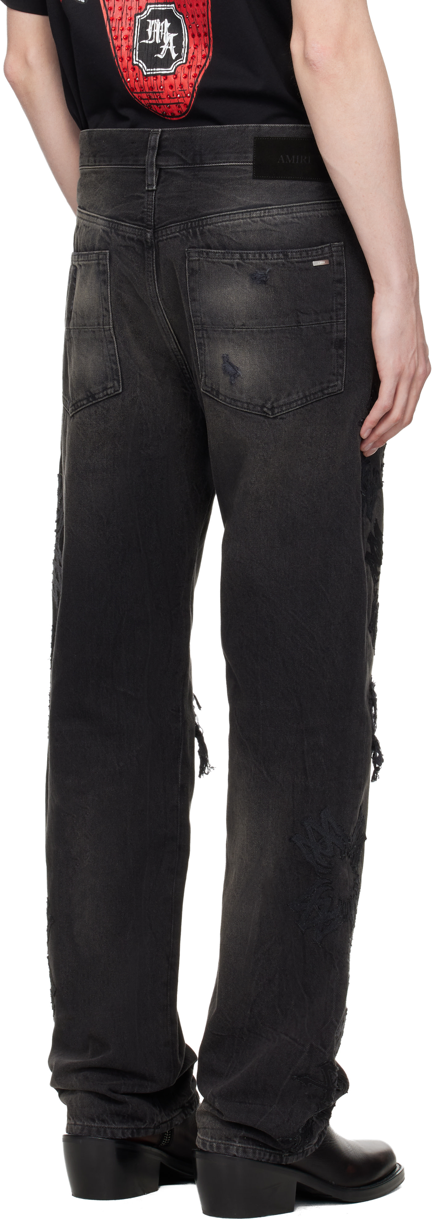 AMIRI: Black MA Quad MX1 Straight Jeans | SSENSE Canada