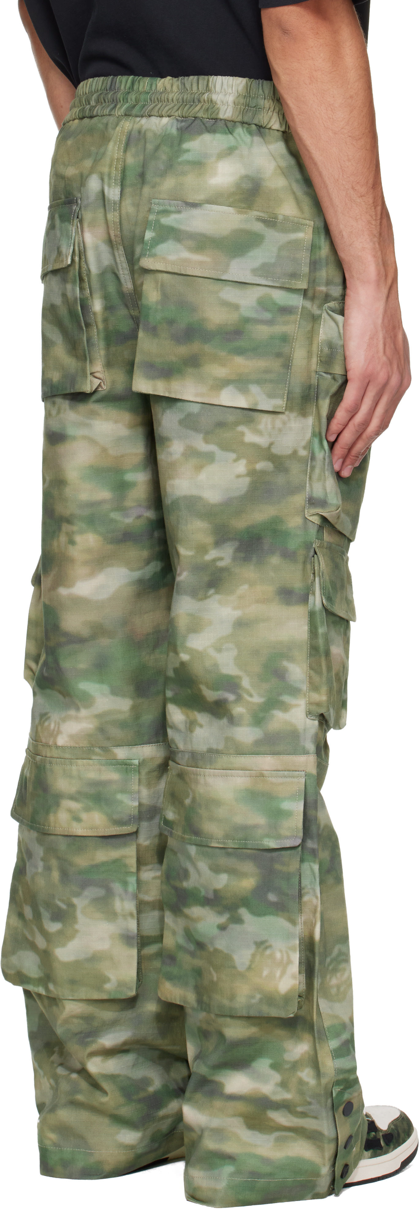 AMIRI: Green Camo Multi Pocket Cargo Pants | SSENSE