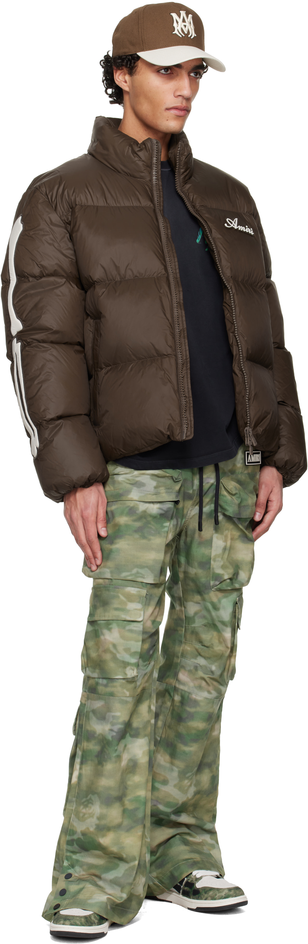 AMIRI: Green Camo Multi Pocket Cargo Pants | SSENSE