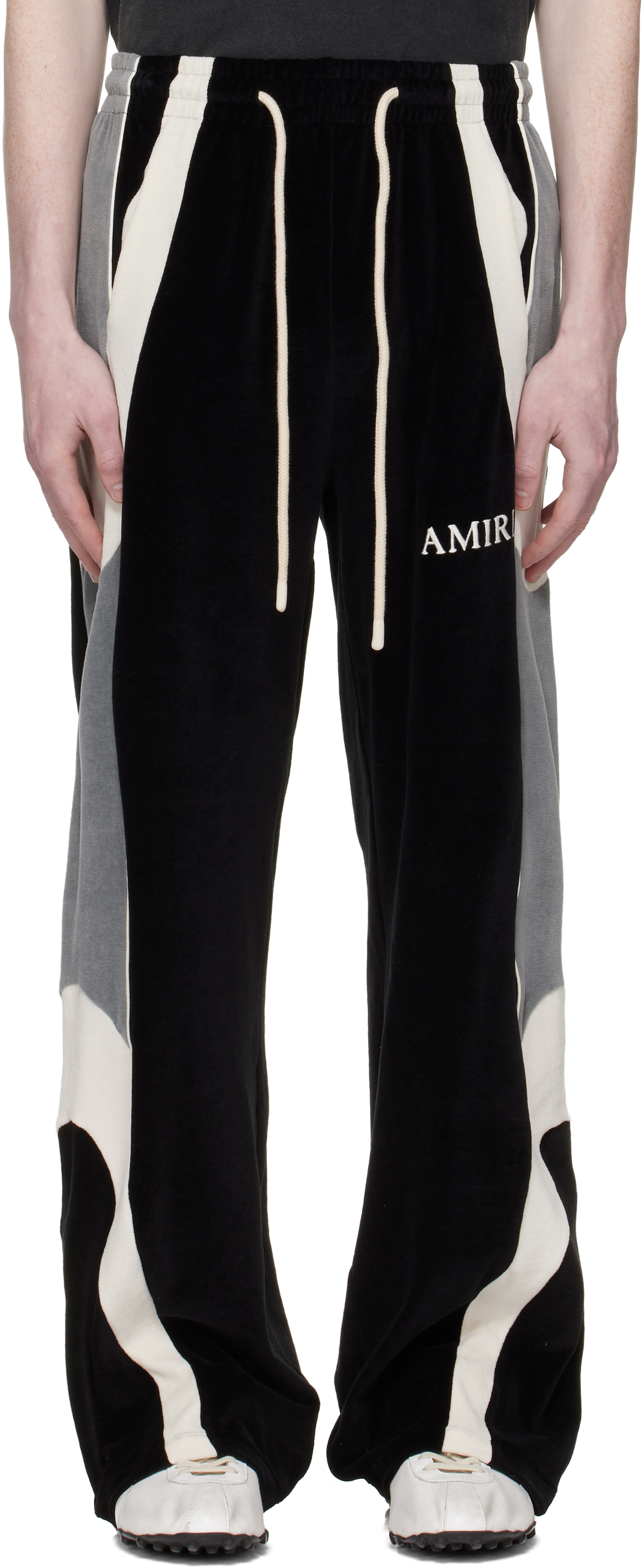 AMIRI: Black Oversized Panel Track Pants | SSENSE