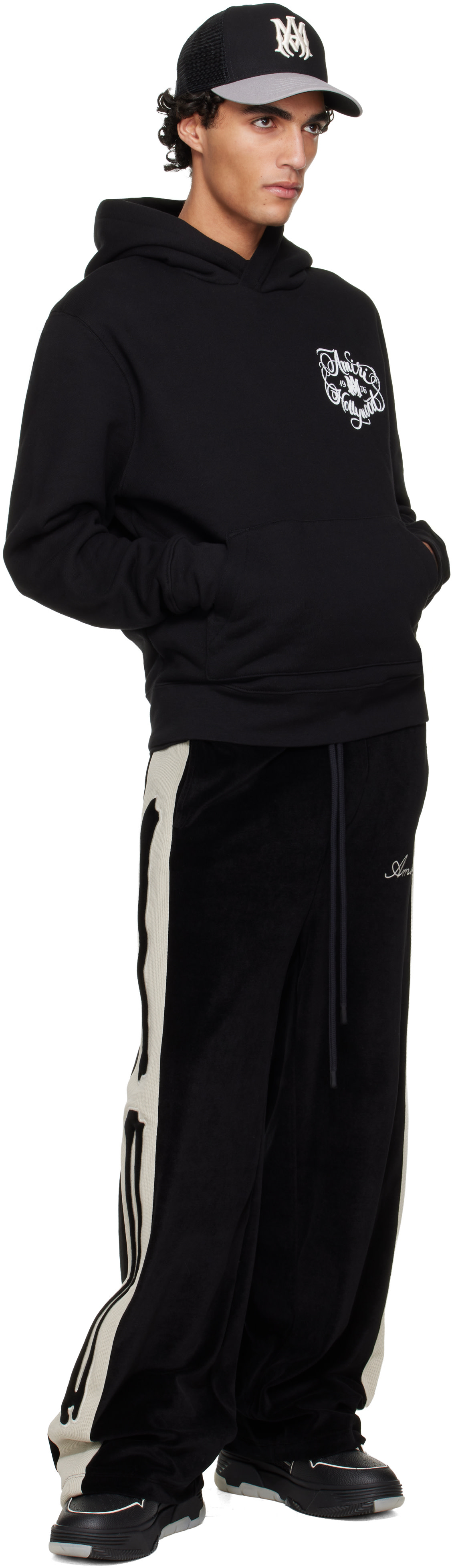 AMIRI: Black Bones Track Pants | SSENSE Canada