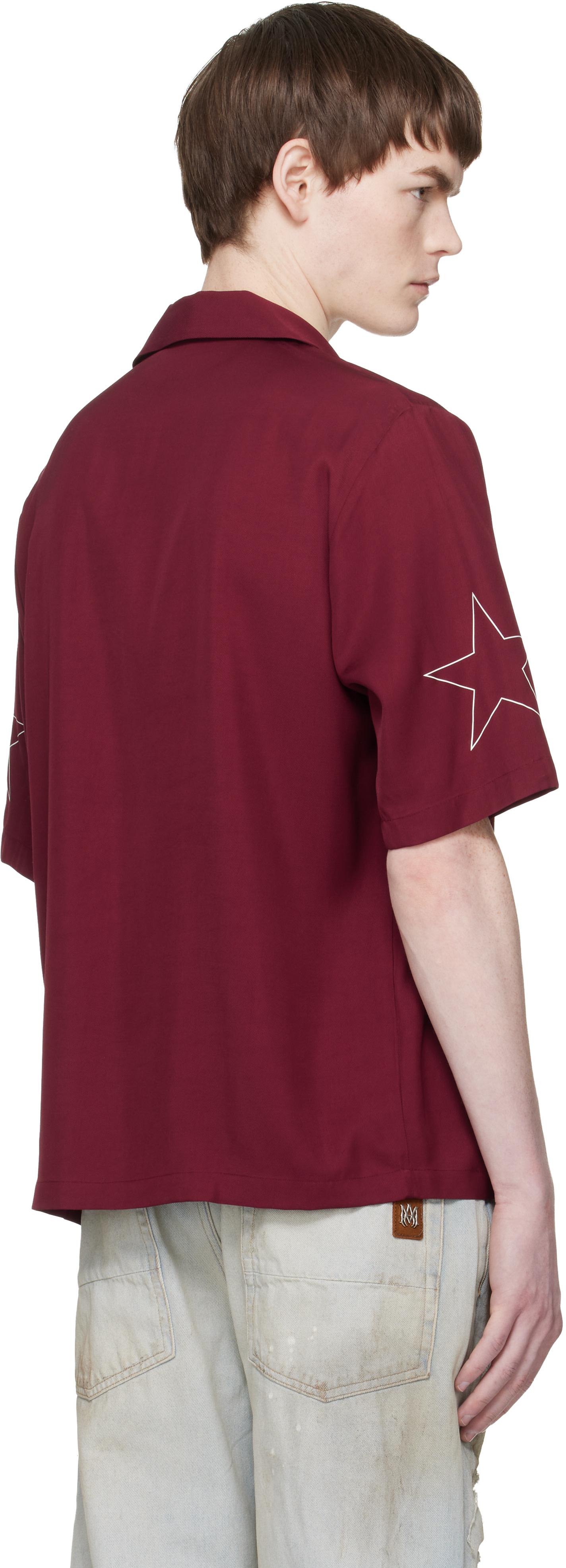 AMIRI: Red 'Amiri' Sport Camp Shirt | SSENSE