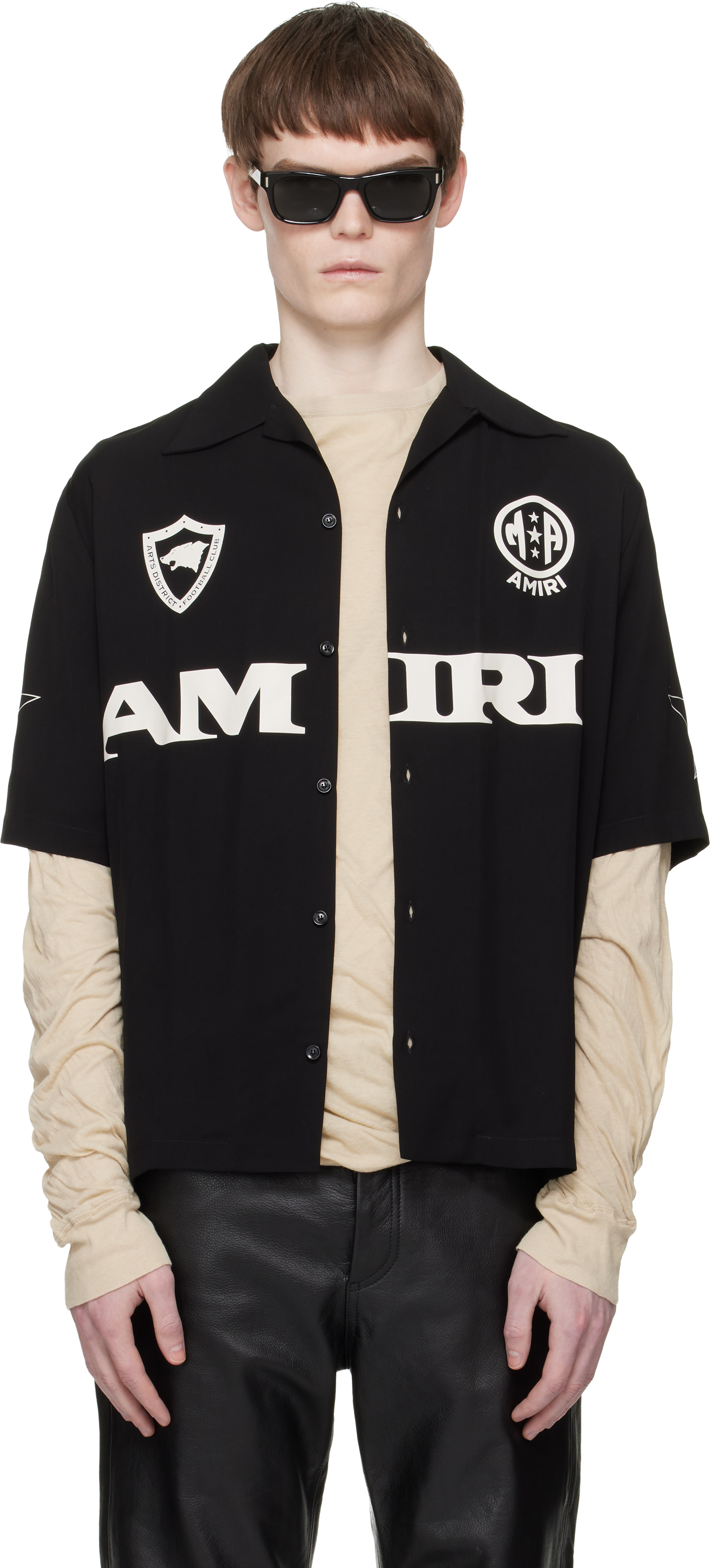 AMIRI: ブラック 'Amiri' Sport キャンプシャツ | SSENSE 日本