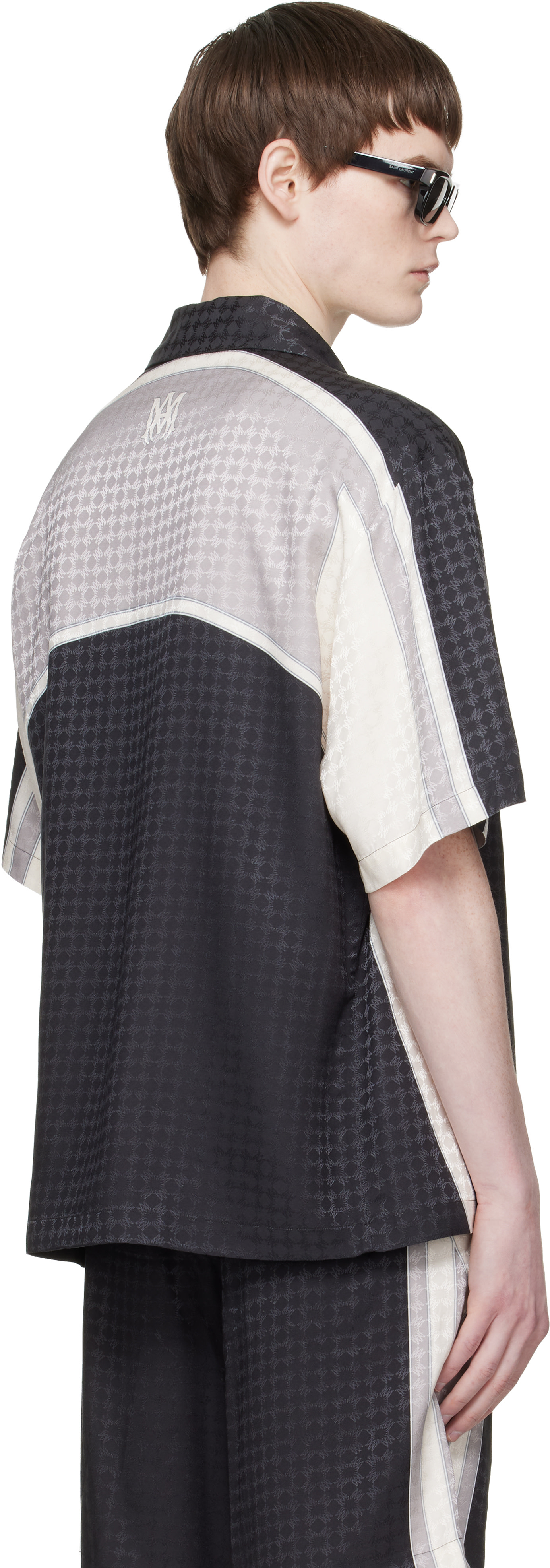 AMIRI: Black MA Quad Panel Oversized Camp Shirt | SSENSE