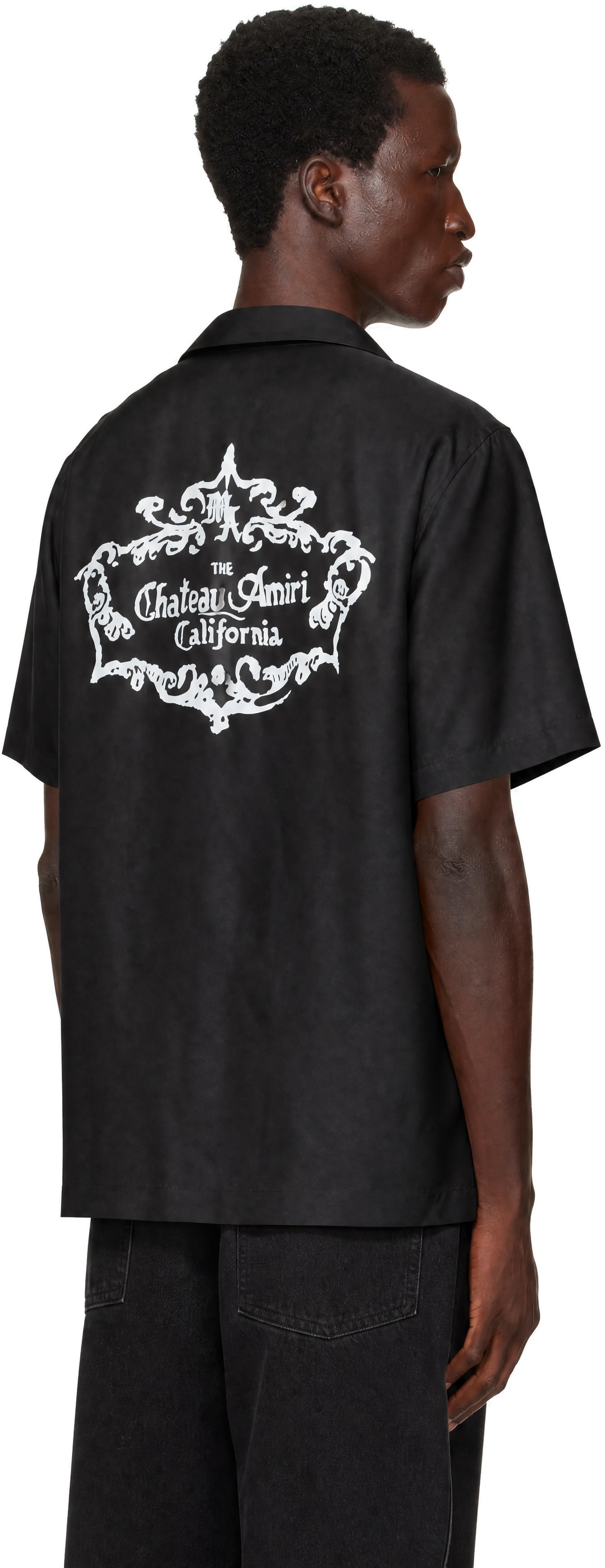 AMIRI - Black Chateau Crest Camp Shirt