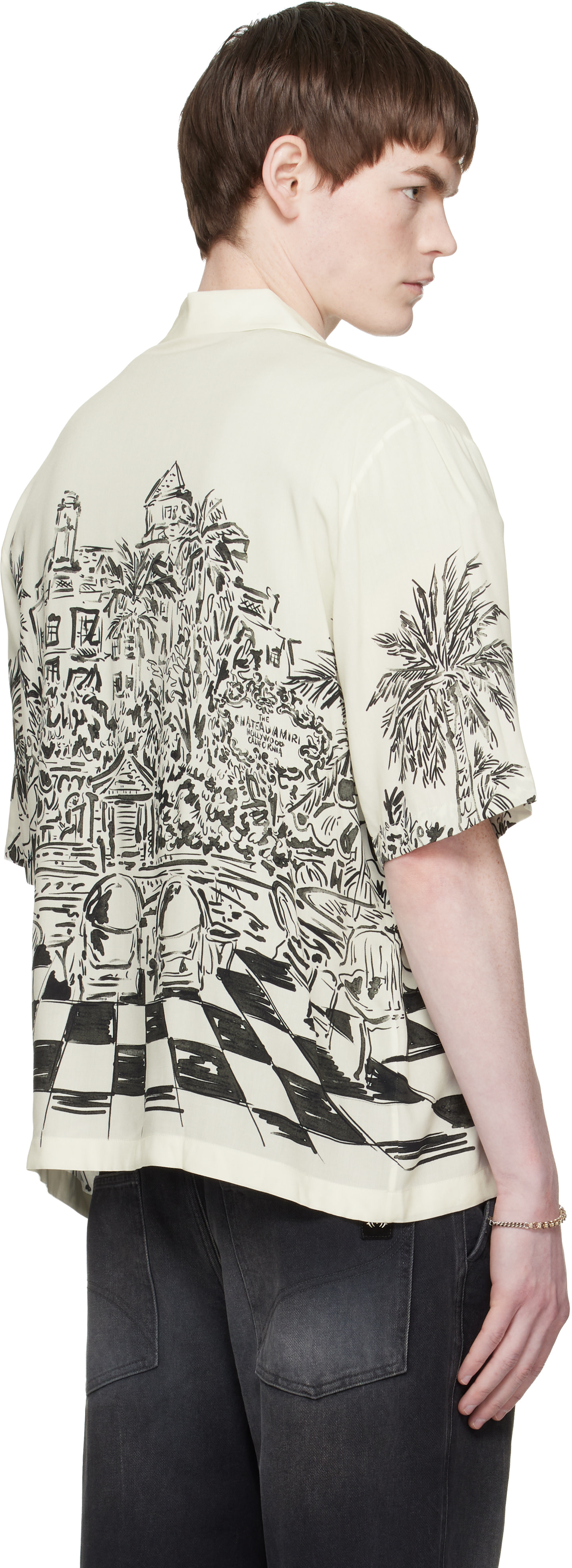 AMIRI: White Chateau Sketch Camp Shirt | SSENSE