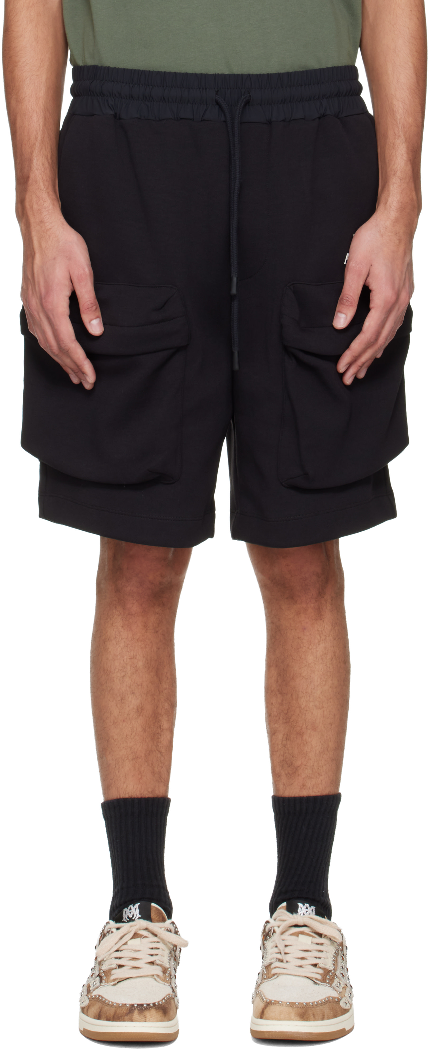 AMIRI - Short cargo noir à monogramme
