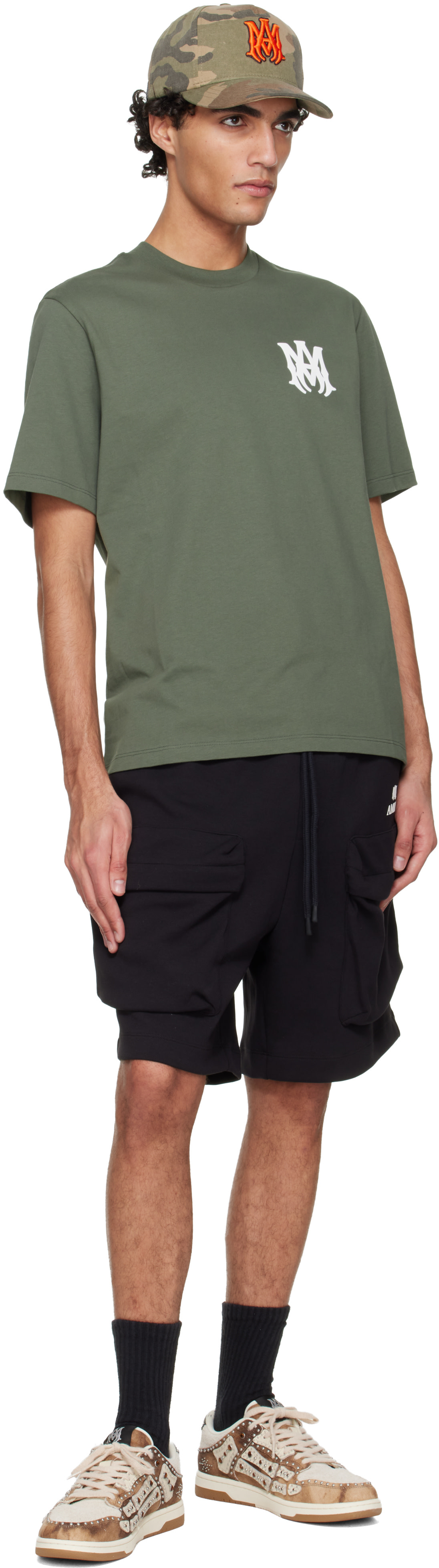 AMIRI - Short cargo noir à monogramme