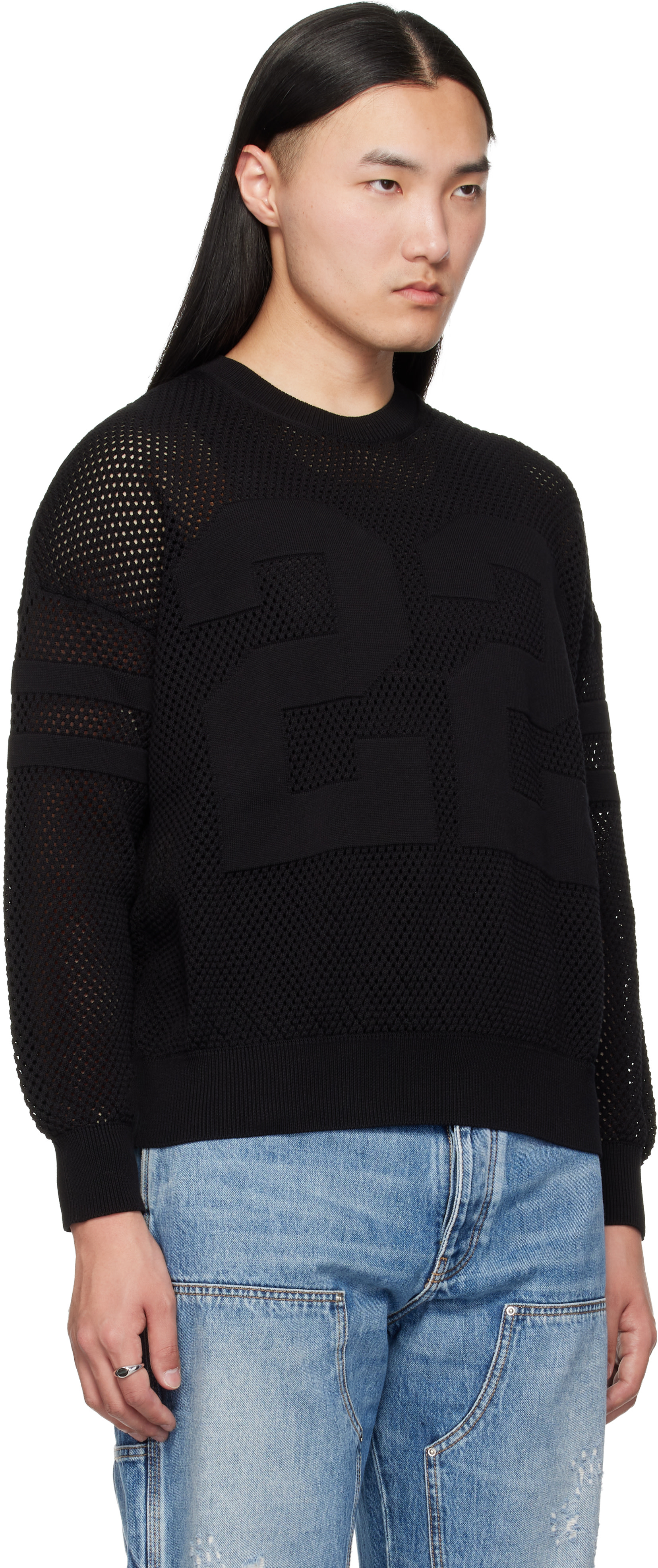 AMIRI - Pull noir à col ras du cou et à logo