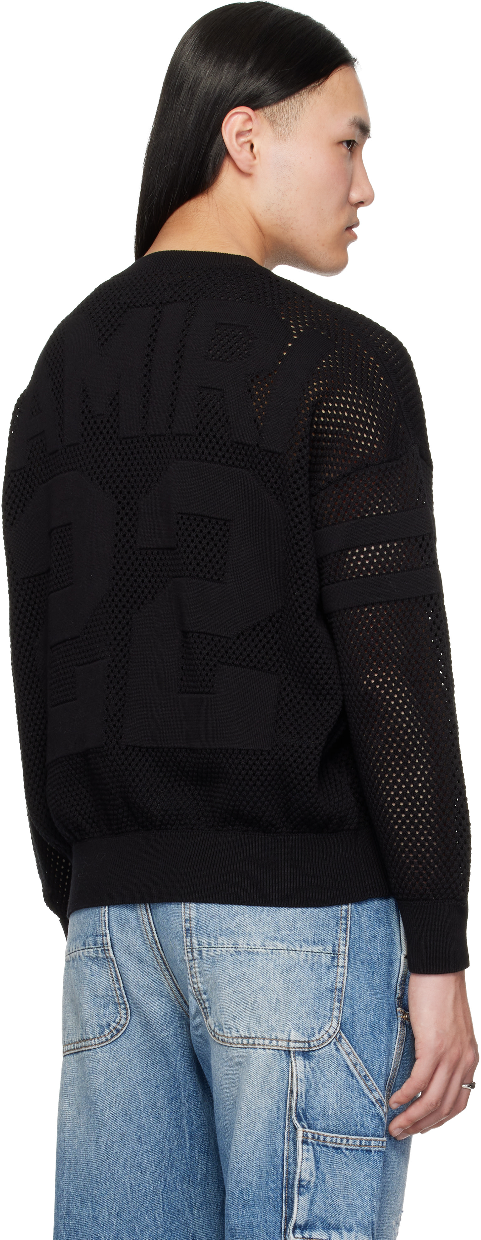 AMIRI - Pull noir à col ras du cou et à logo