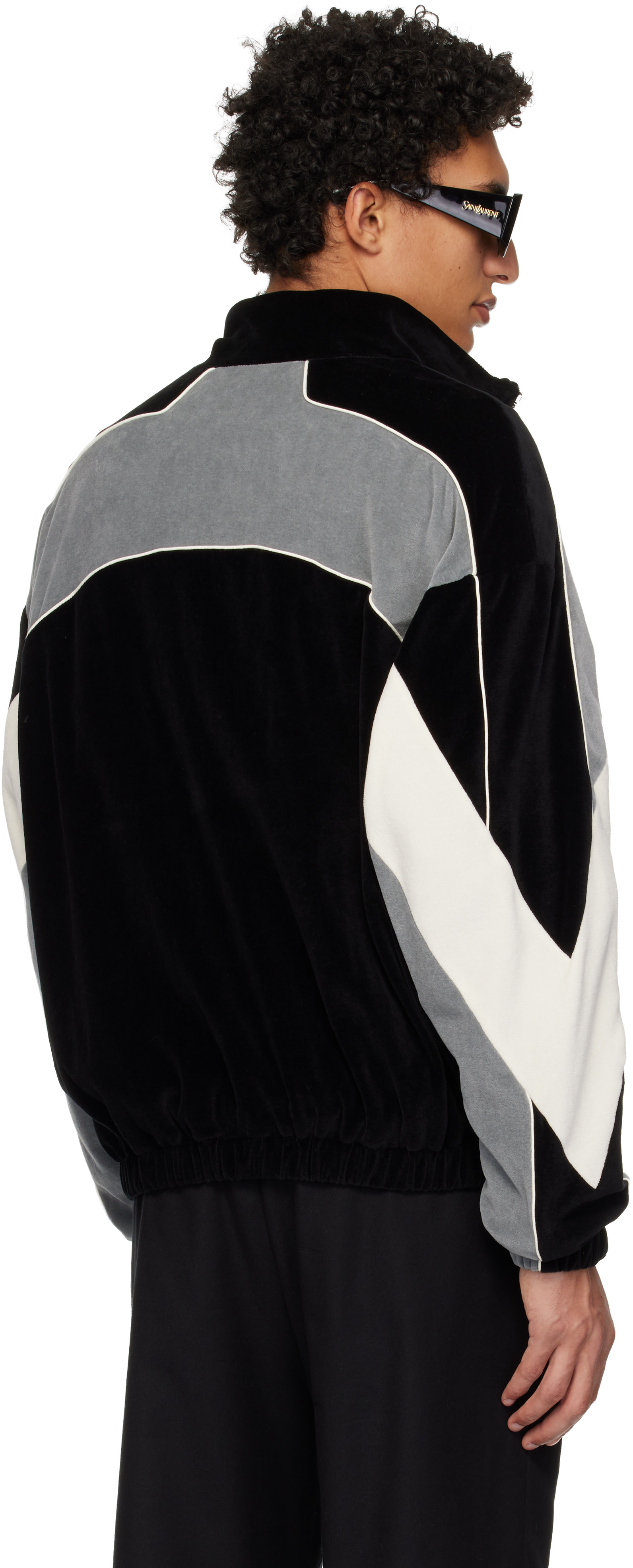 AMIRI: ブラック＆グレー オーバーサイズ パネル トラックジャケット