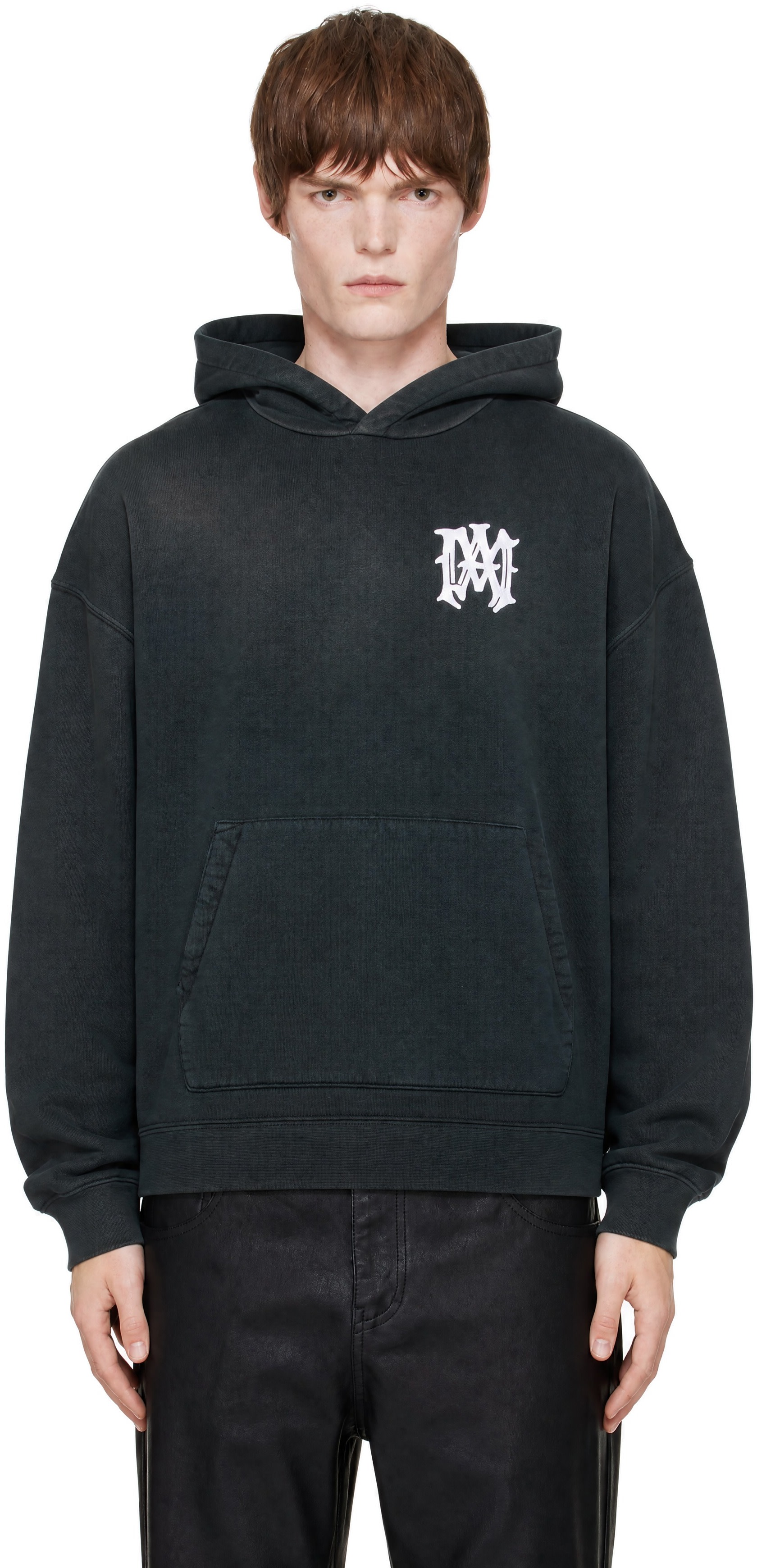 AMIRI - Pull à capuche noir à logos Hollywood