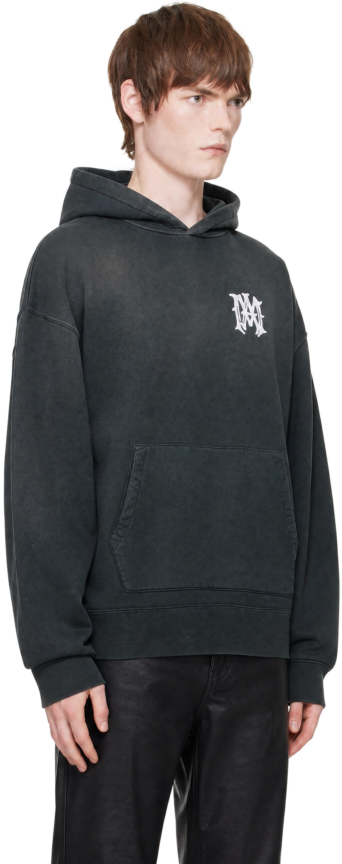 AMIRI - Pull à capuche noir à logos Hollywood