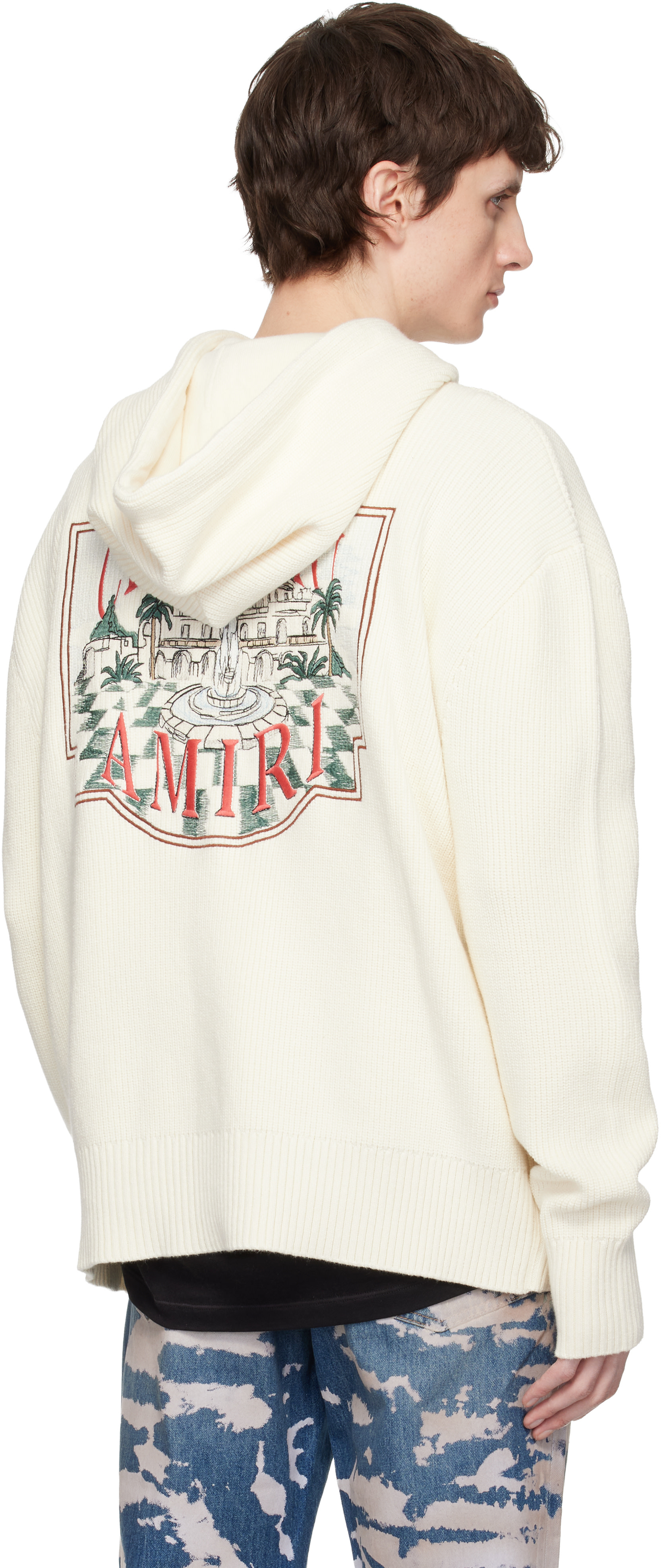 AMIRI: オフホワイト Chateau Sketch フーディ | SSENSE 日本