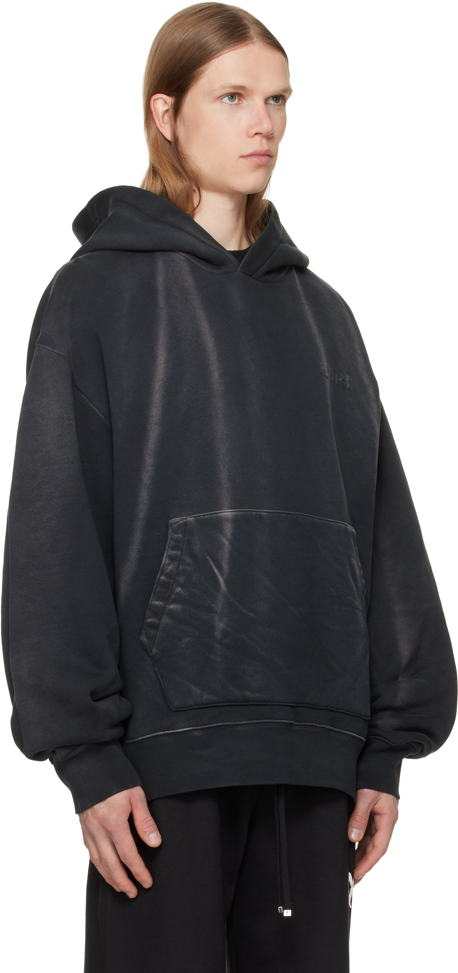 AMIRI ブラック フーディ M(正規品) AMIRI: ブラック 'Vintage AMIRI Oversized' フーディ | SSENSE 日本