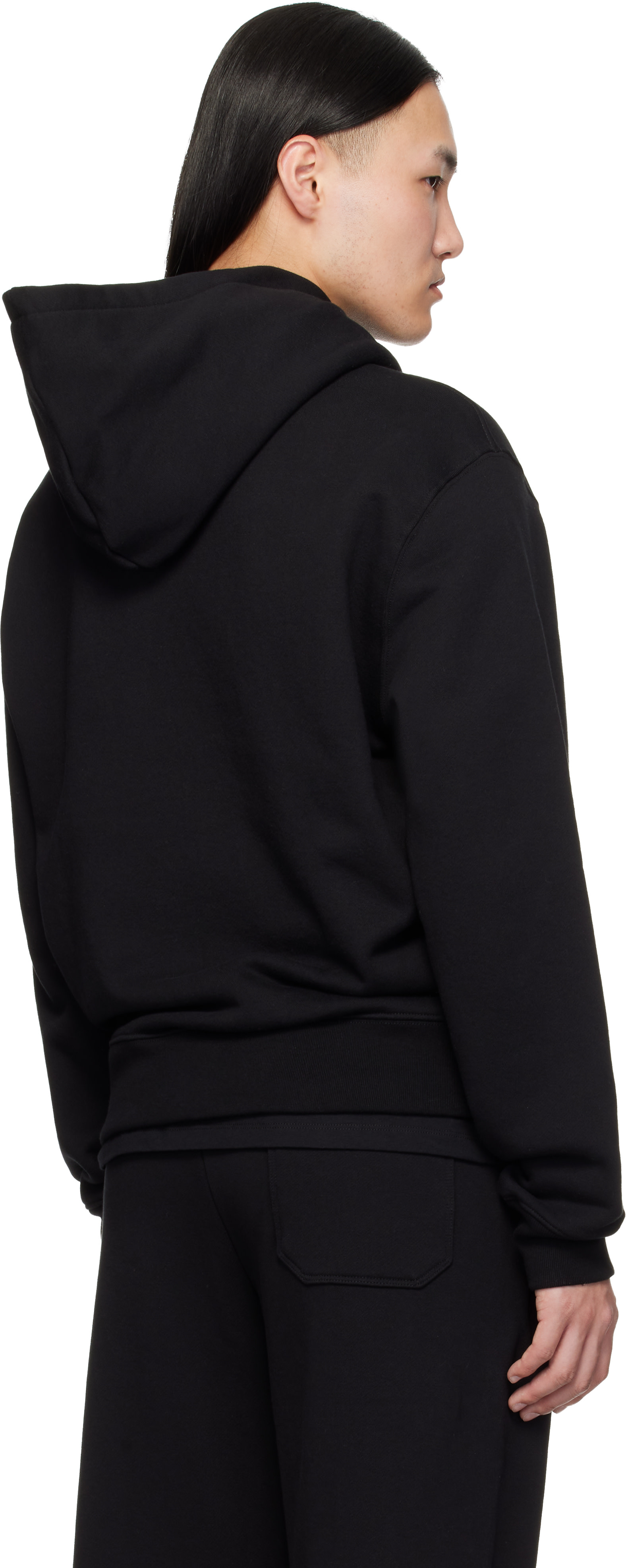 AMIRI - Pull à capuche noir à logo décalé