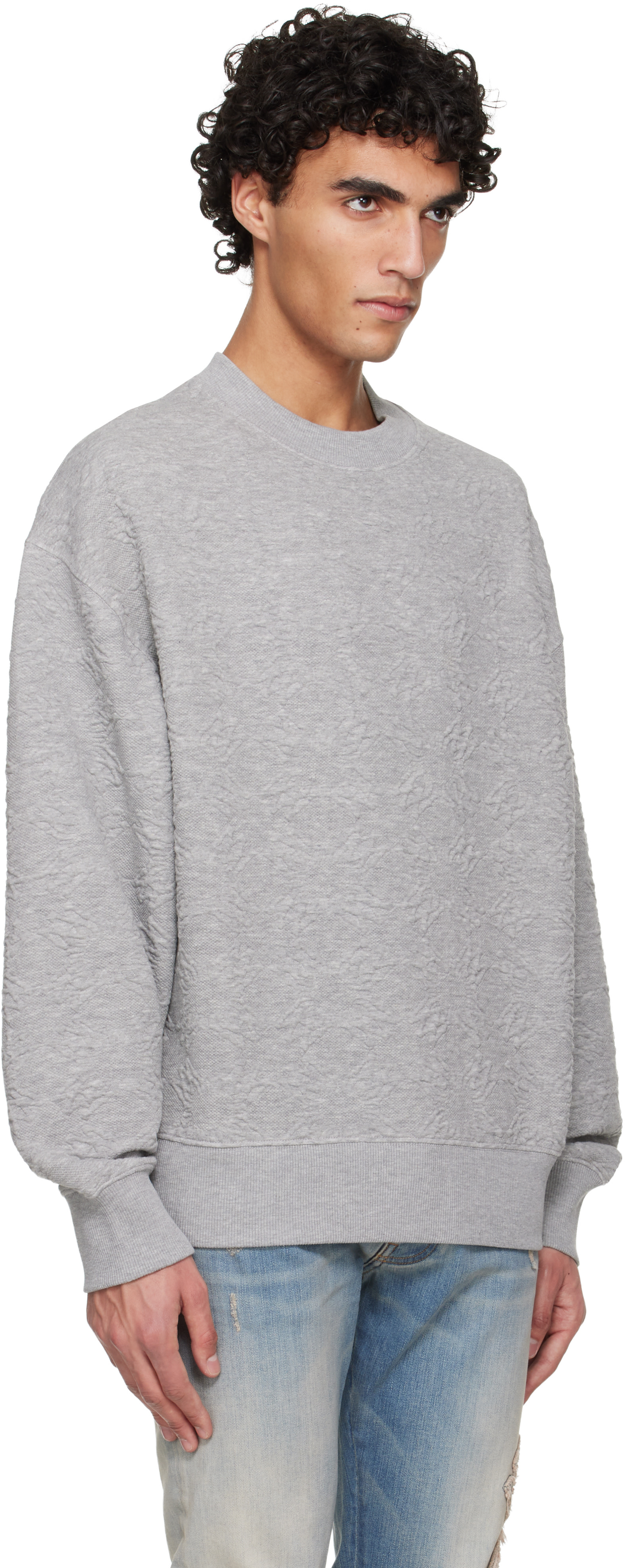 AMIRI(正規品) スウェット AMIRI: グレー MA Quad オーバーサイズ クルーネック スウェットシャツ