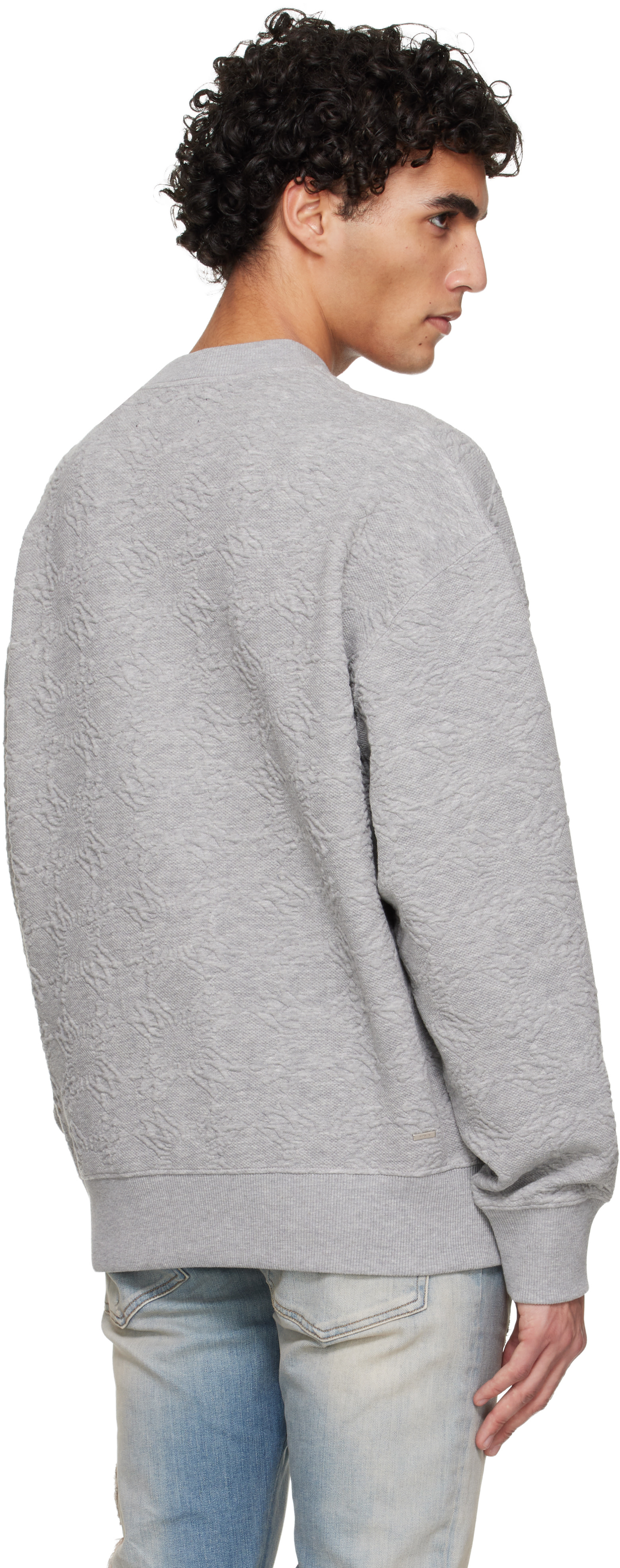 AMIRI - Gray MA Quad Oversized Crew Sweatshirt