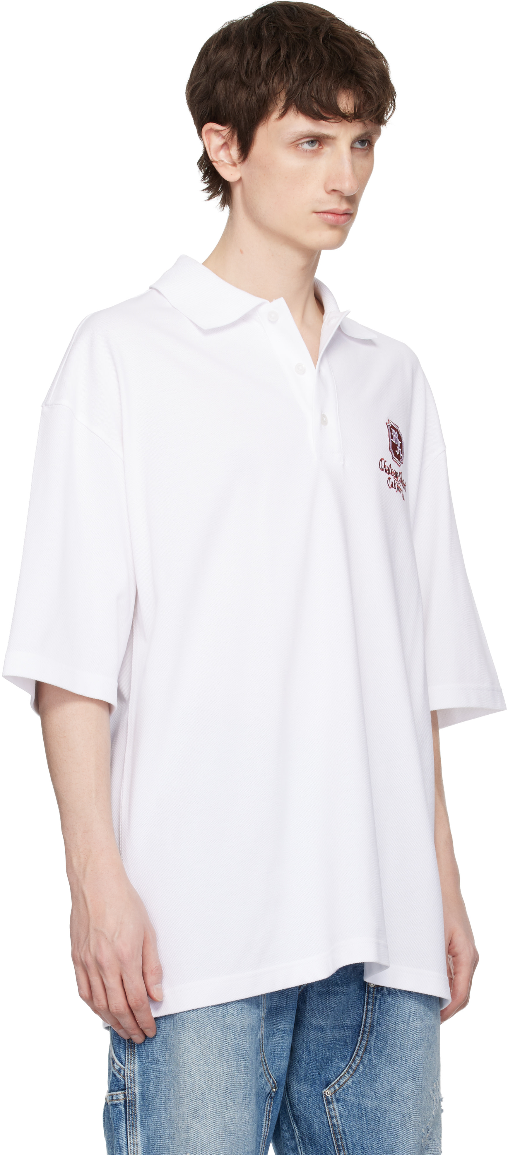 AMIRI - Polo 'Chateau' blanc à monogramme
