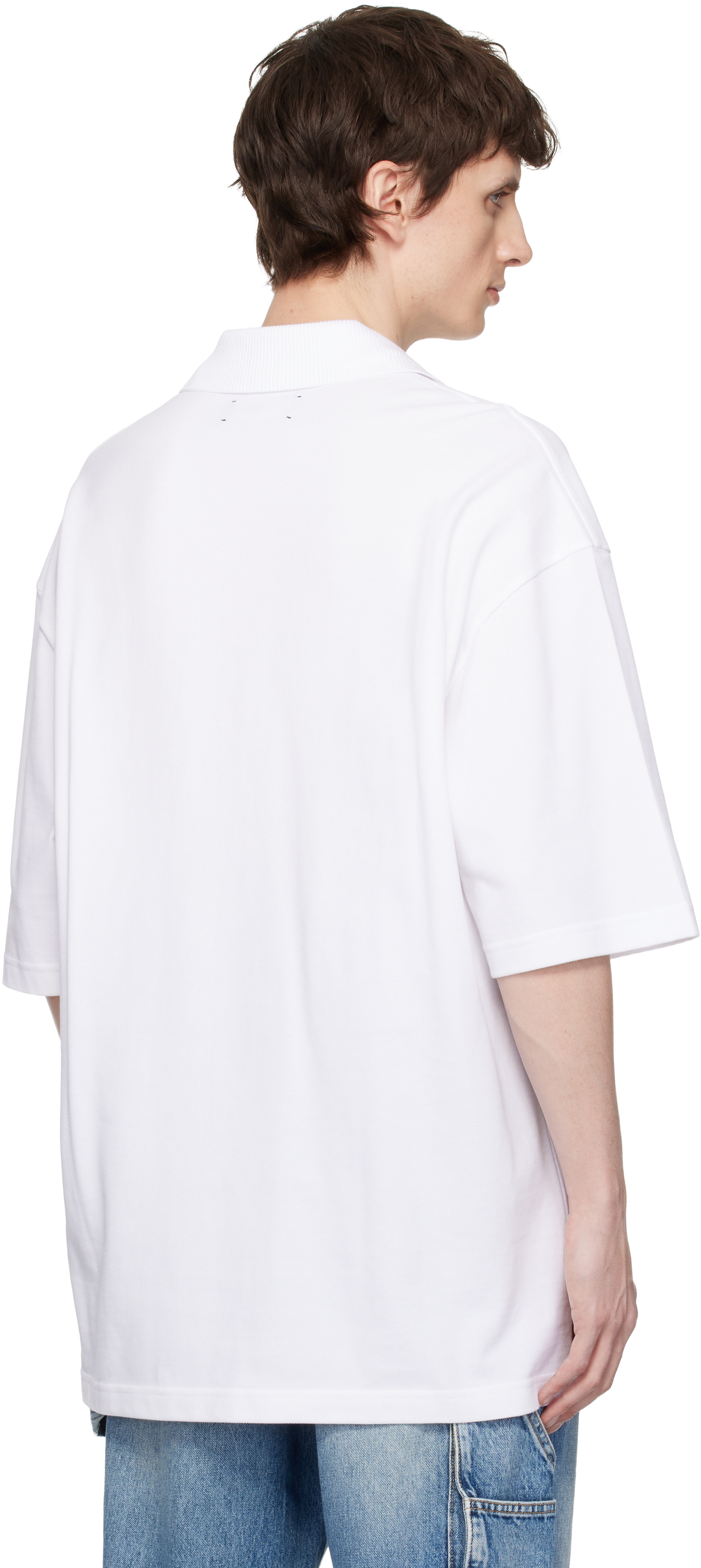 AMIRI - Polo 'Chateau' blanc à monogramme