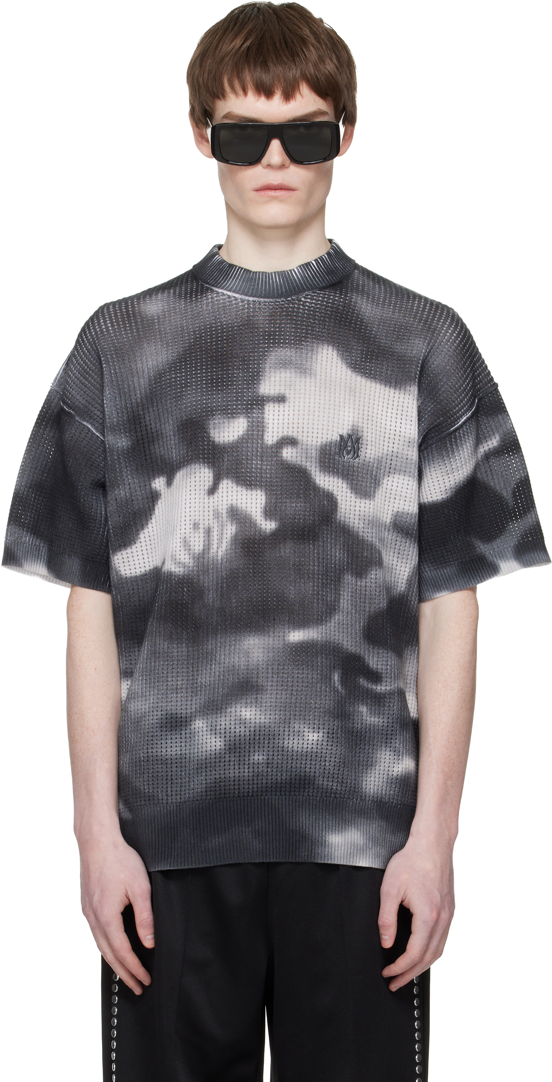 AMIRI - Gray Camo Oversized T-shirt