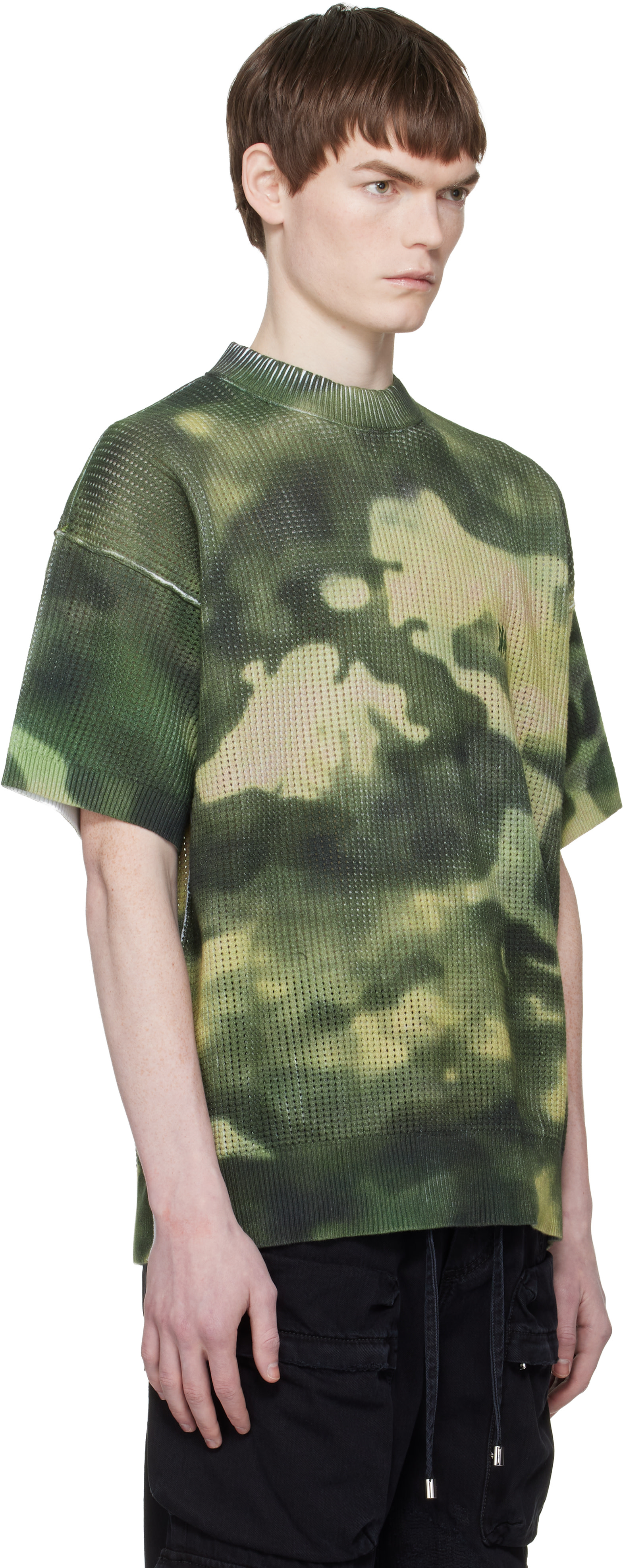 AMIRI - グリーン 迷彩 オーバーサイズ Tシャツ