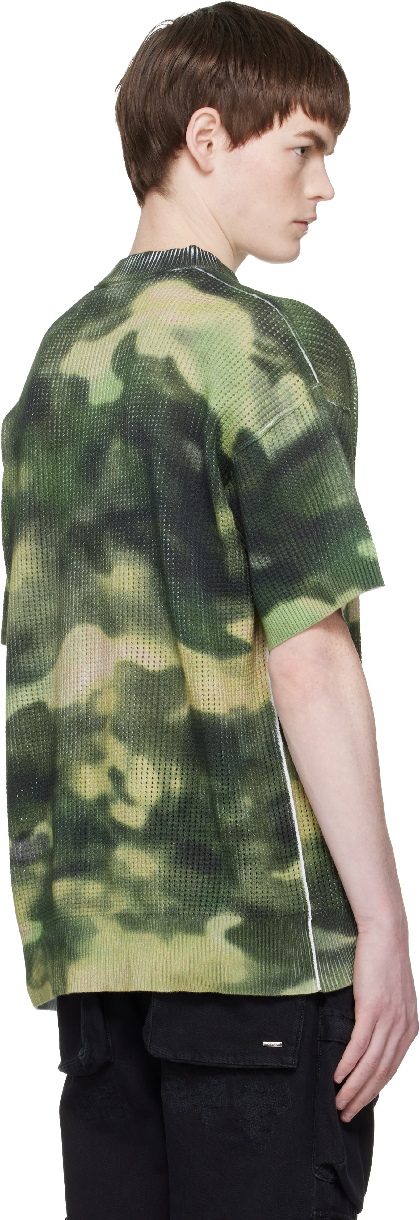 AMIRI - グリーン 迷彩 オーバーサイズ Tシャツ