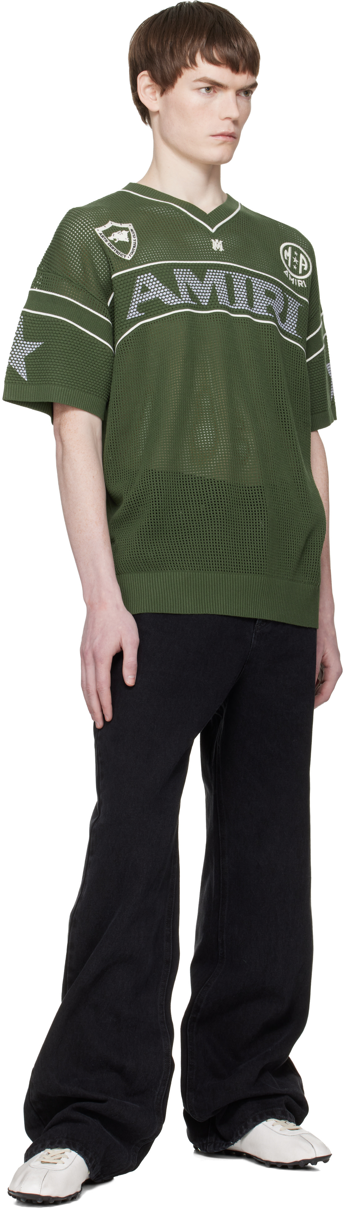 AMIRI ミントグリーン Tシャツ S AMIRI: グリーン 'Amiri' Sport Tシャツ | SSENSE 日本