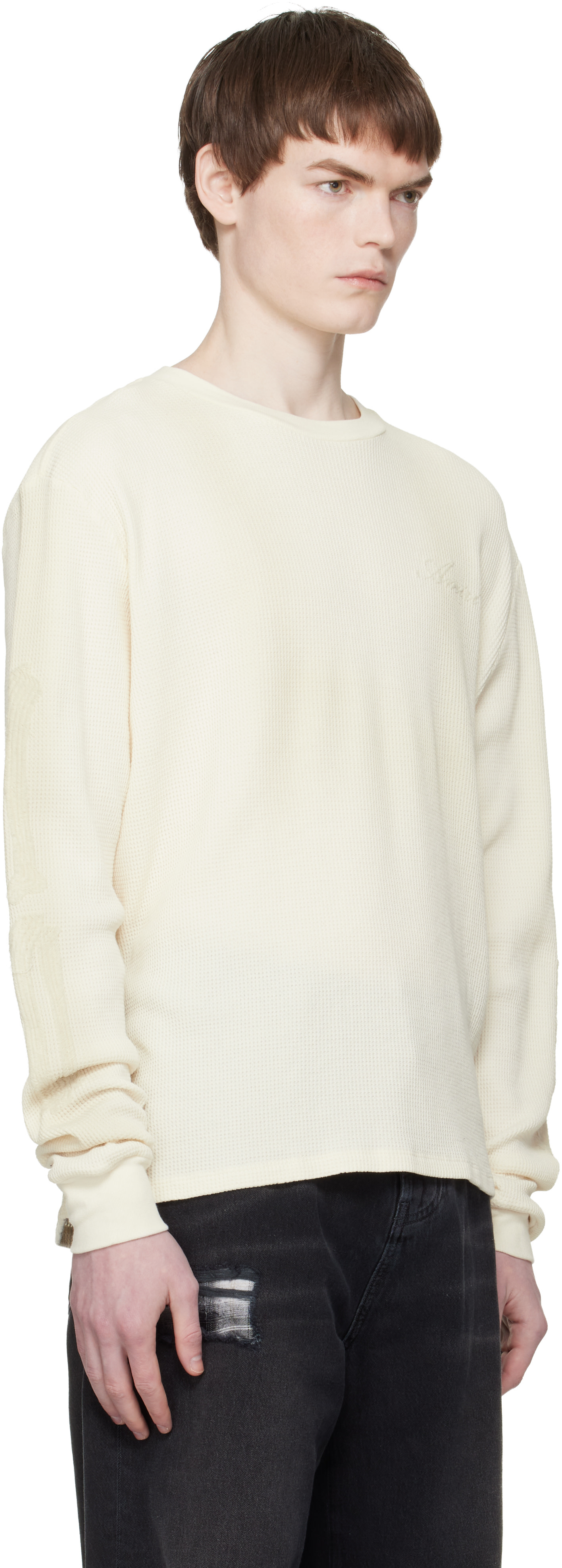 AMIRI: Off-White Bones Long Sleeve T-shirt | SSENSE