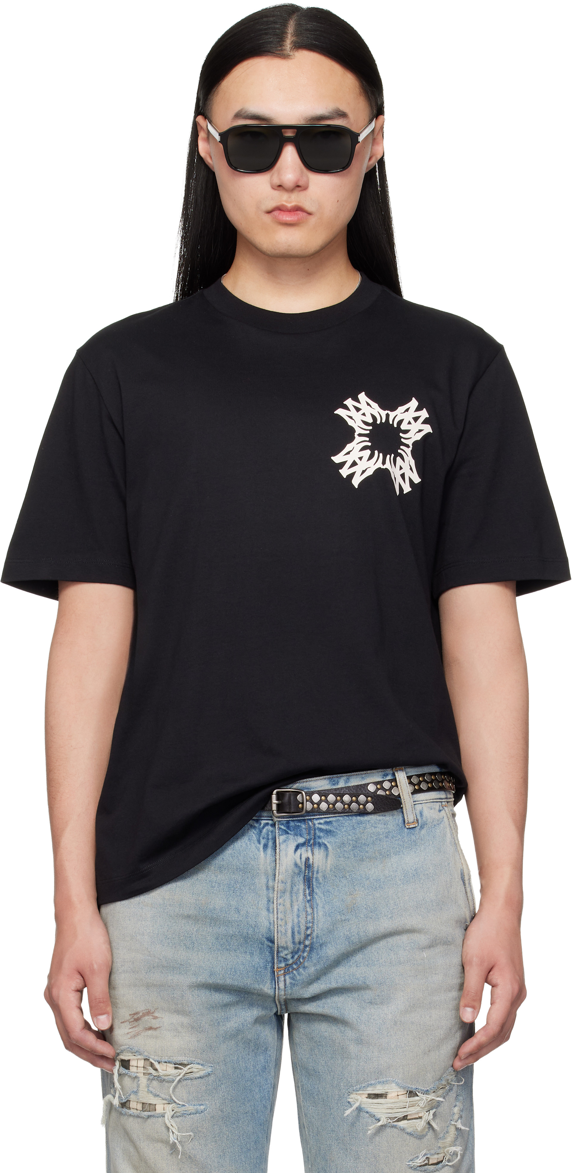 AMIRI: ブラック MA Quad Tシャツ | SSENSE 日本
