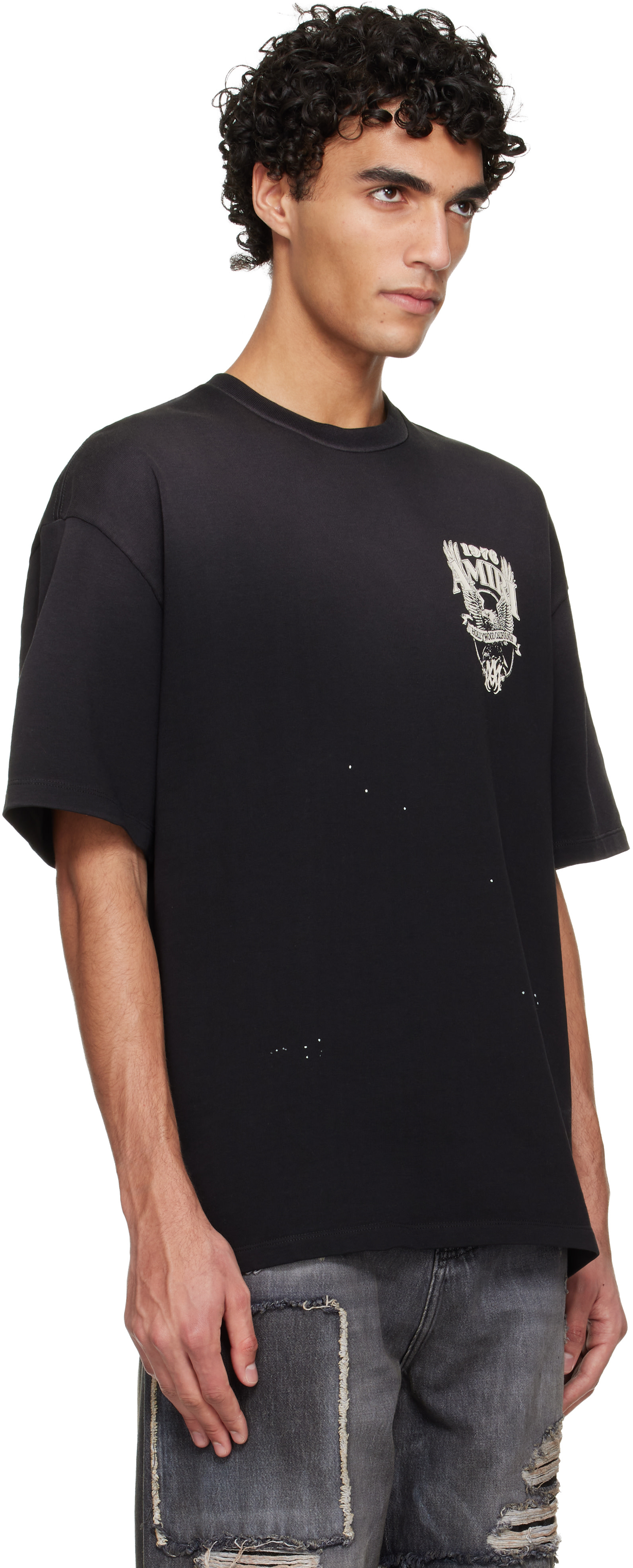 AMIRI: ブラック AMIRI Eagle オーバーサイズ Tシャツ | SSENSE 日本