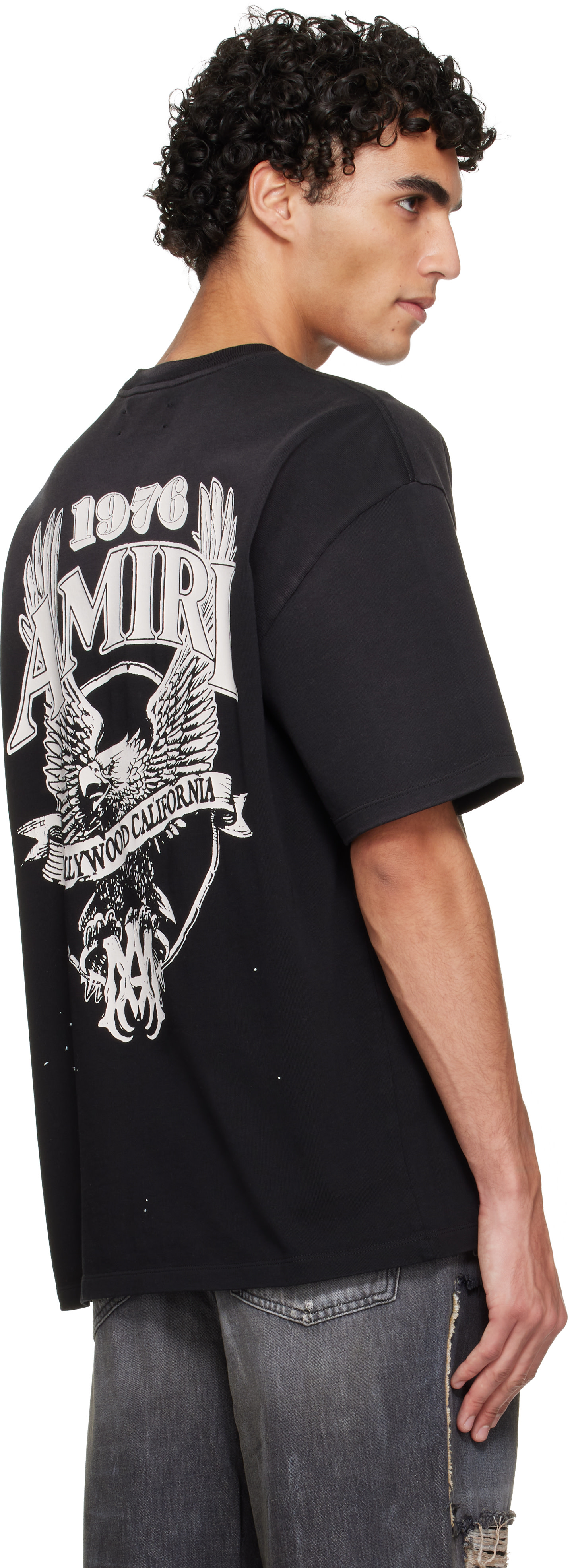 AMIRI: ブラック AMIRI Eagle オーバーサイズ Tシャツ | SSENSE 日本