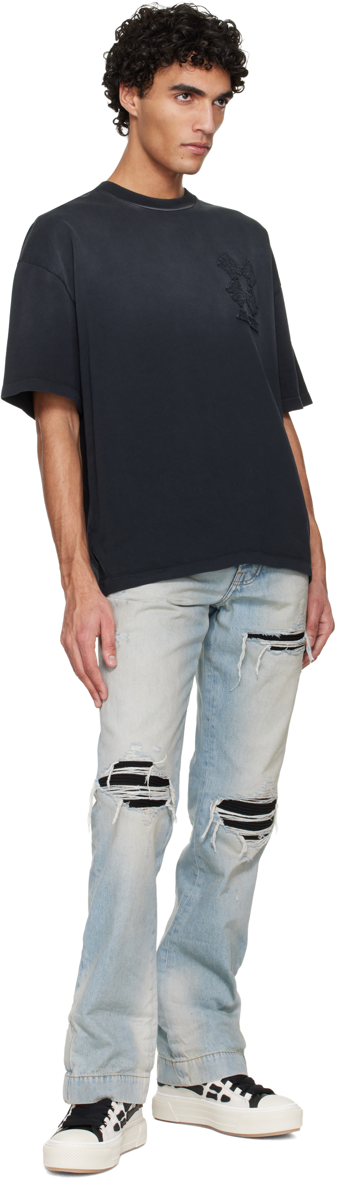 AMIRI: ブラック MA Quad オーバーサイズ Tシャツ | SSENSE 日本