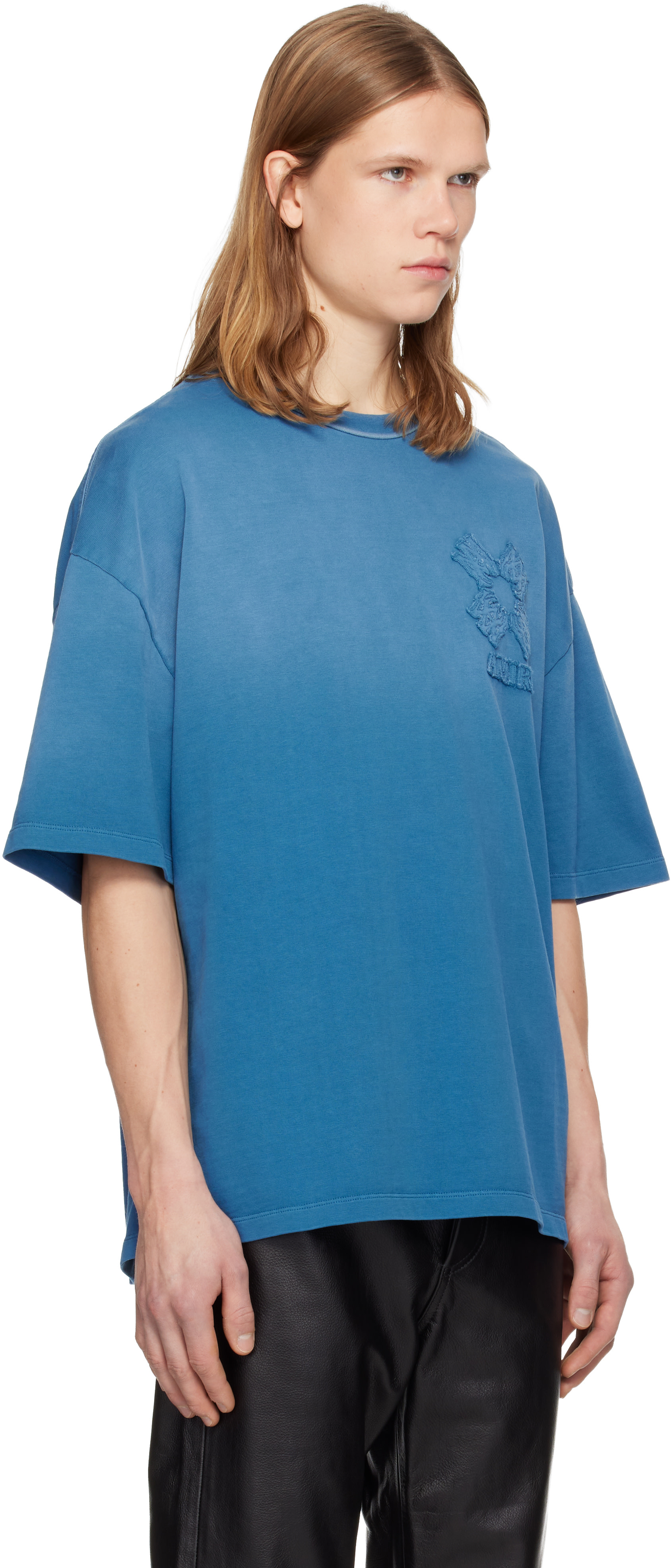AMIRI【未使用品】MA Quadボーリングシャツ サイズL AMIRI: ブルー MA Quad オーバーサイズ Tシャツ | SSENSE 日本
