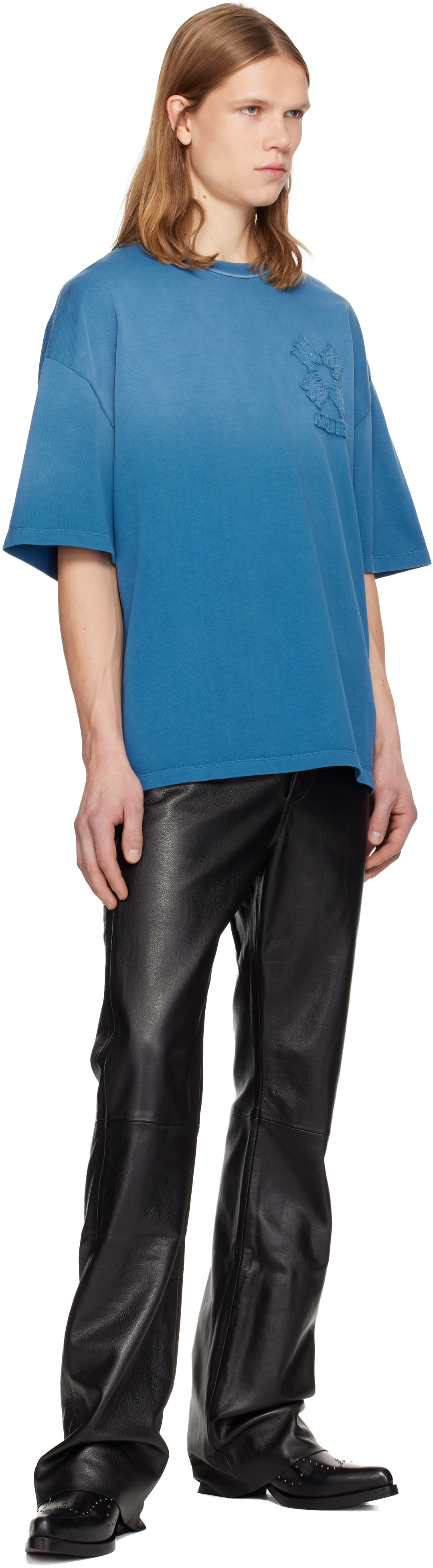 AMIRI: ブルー MA Quad オーバーサイズ Tシャツ | SSENSE 日本
