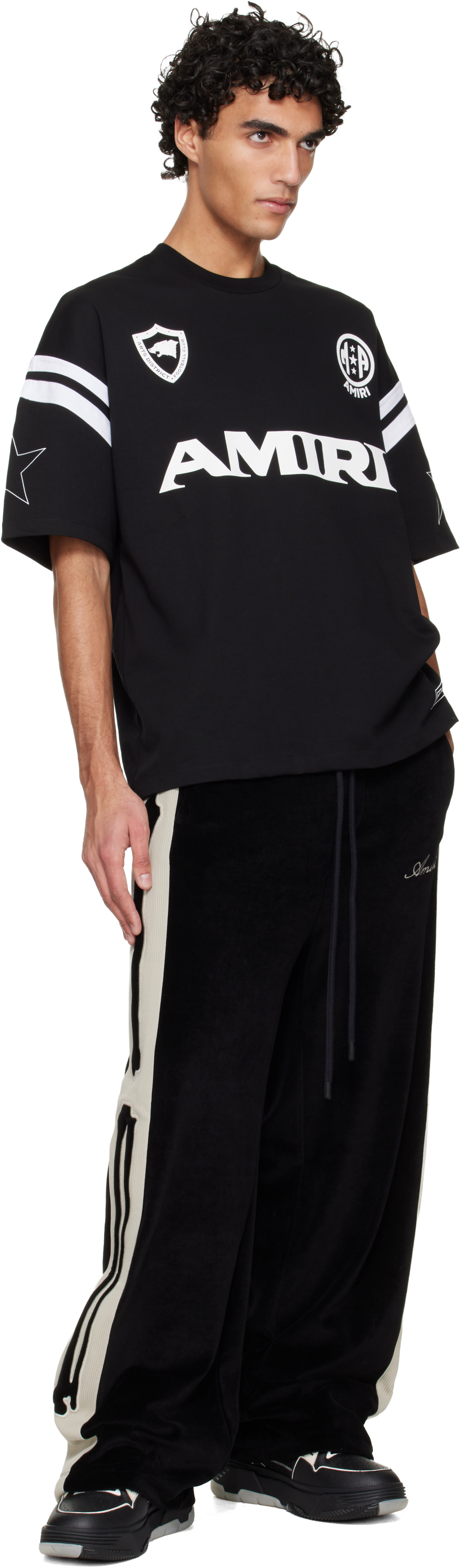 AMIRI: Black 'AMIRI' Sport Oversized T-shirt | SSENSE