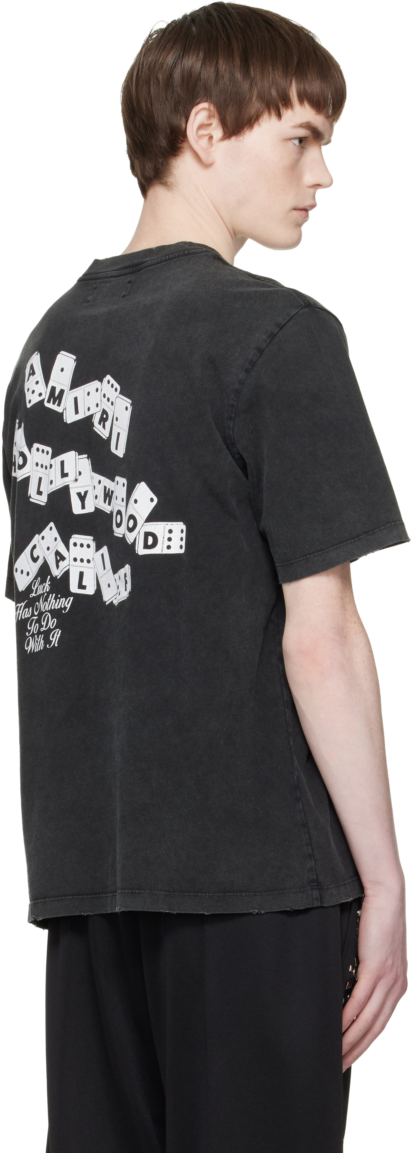 AMIRI: ブラック 'Amiri' Domino Tシャツ | SSENSE 日本