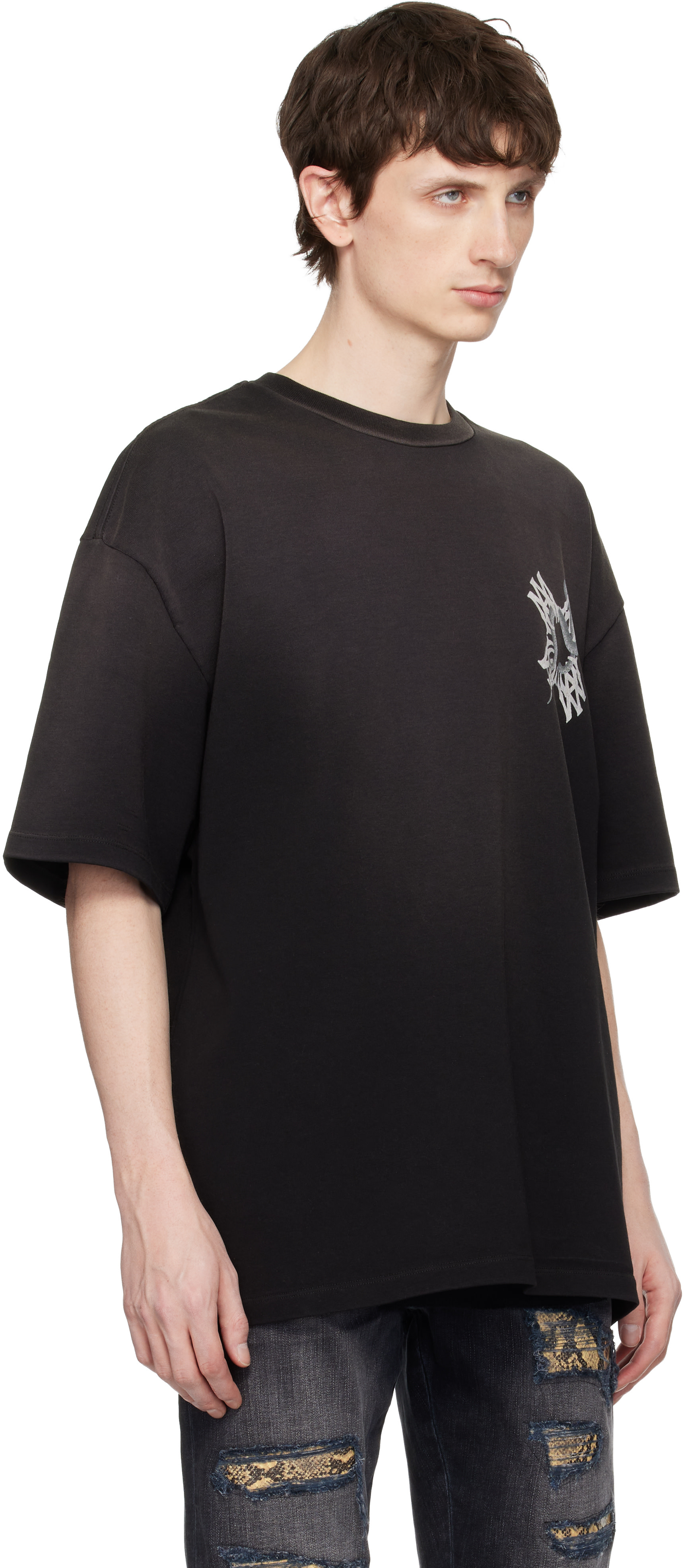 AMIRI ブラック AMIRI: Black MA Quad Snake T-shirt | SSENSE