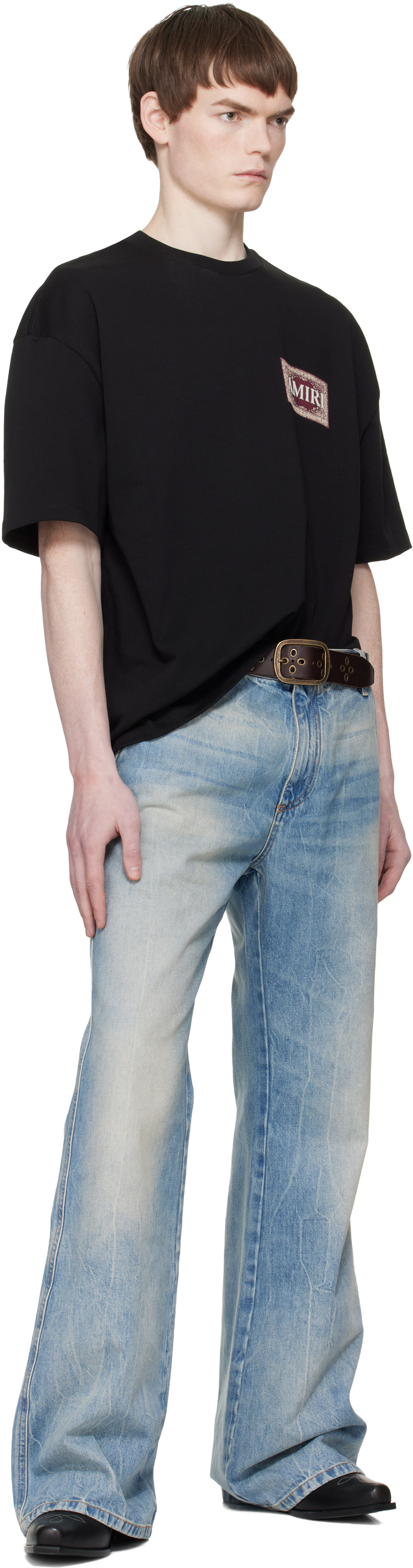 AMIRI - Black Bandana Oversized T-shirt