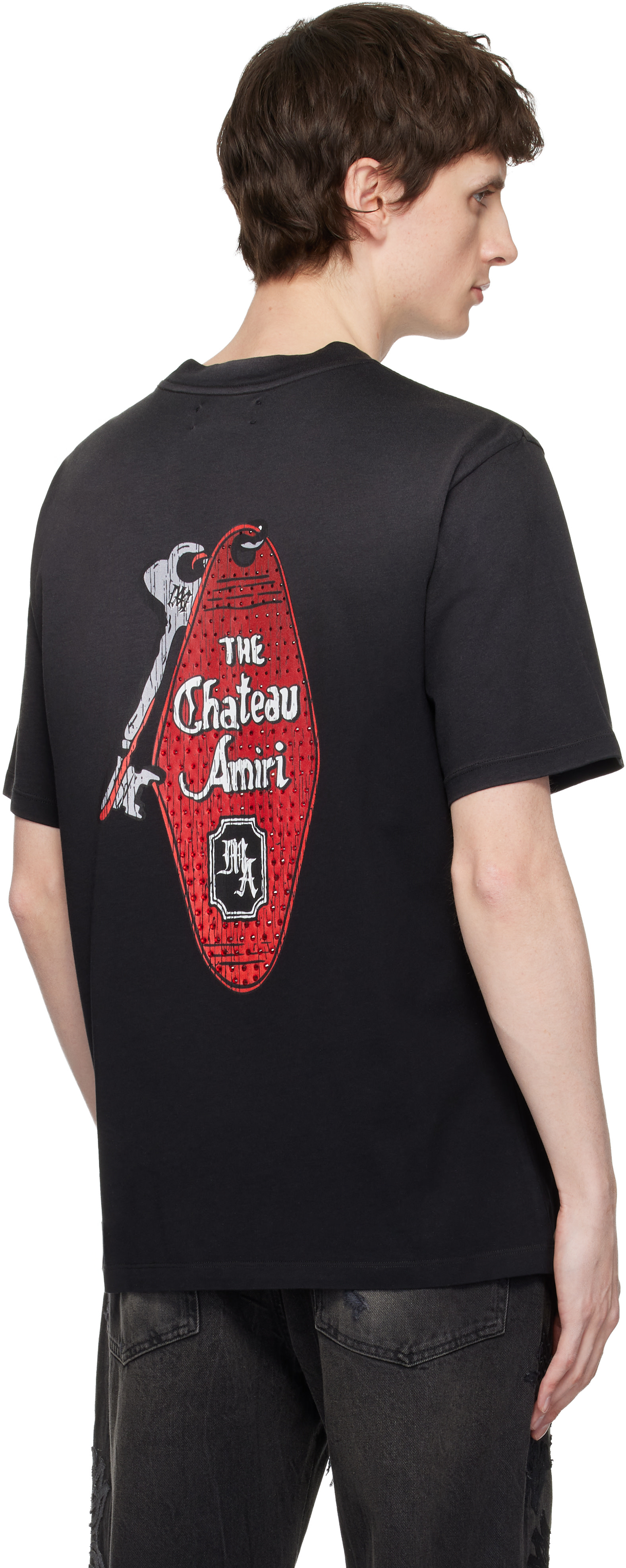 AMIRI: Black Chateau Keys T-shirt | SSENSE