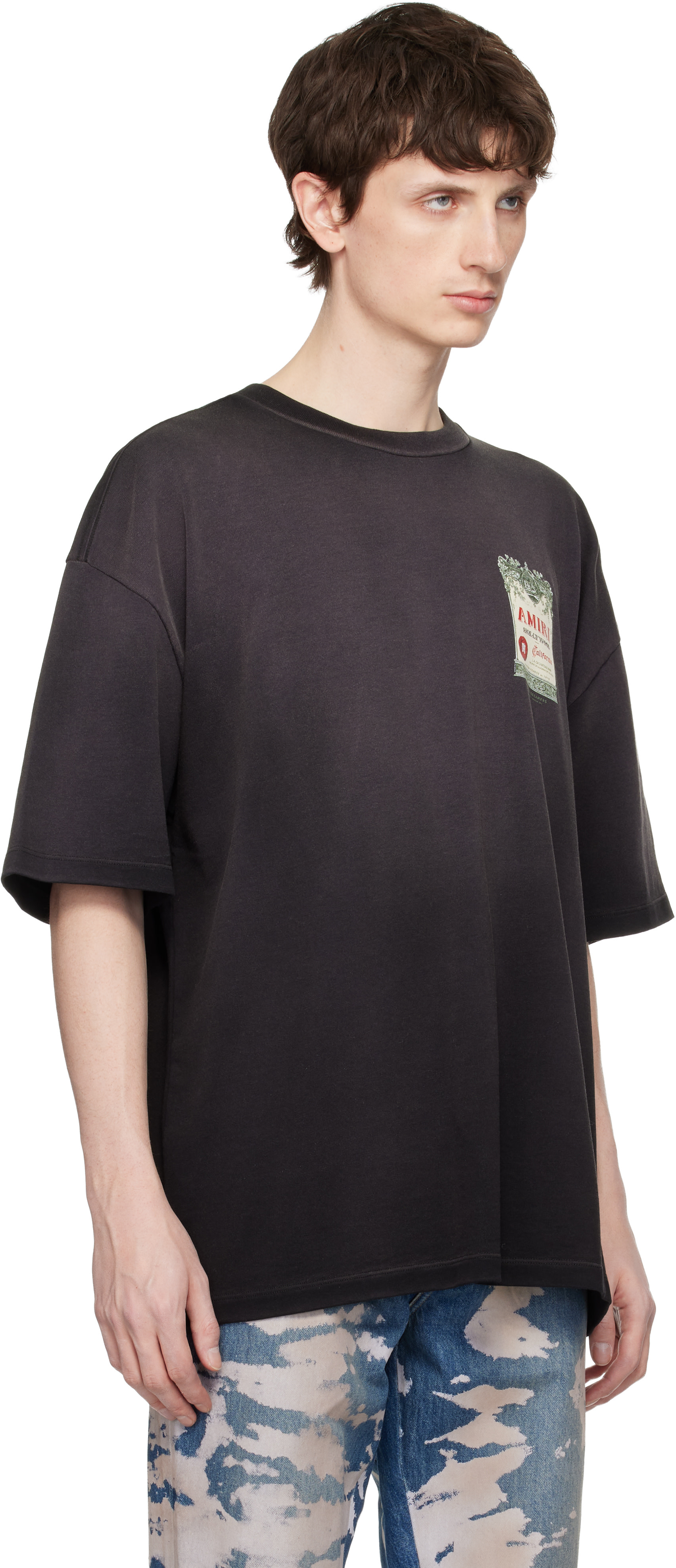 AMIRI - Black Chateau Stamp Oversized T-shirt