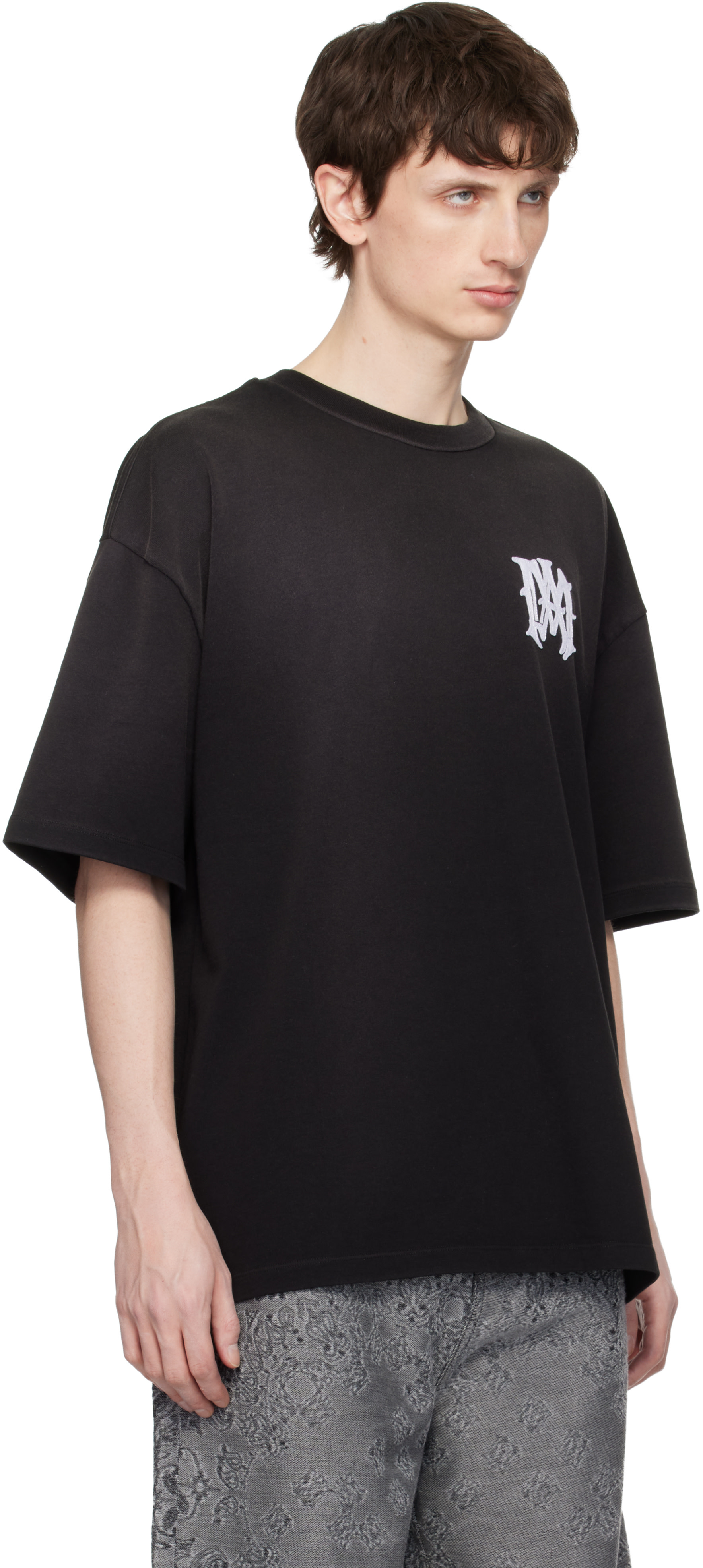 AMIRI: ブラック 'AMIRI Hollywood' オーバーサイズ Tシャツ | SSENSE 日本