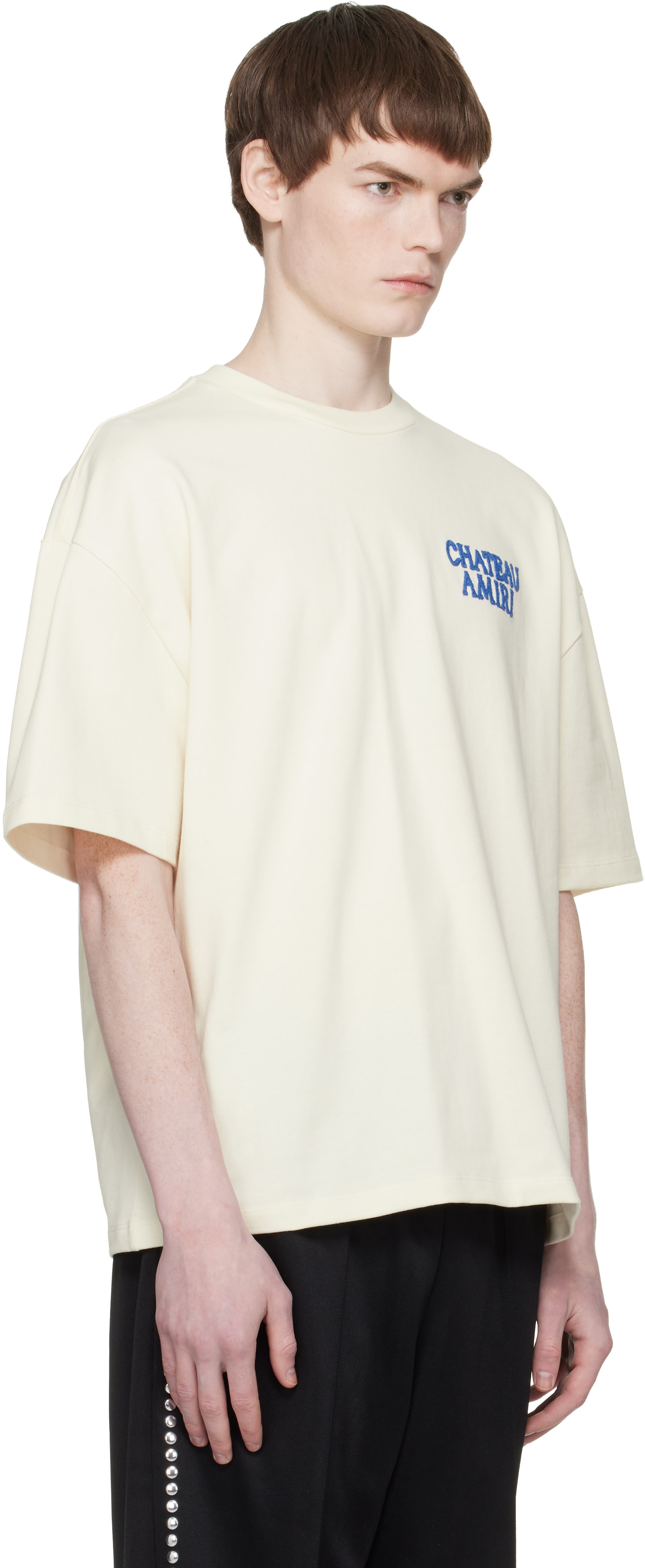 AMIRI ホワイト Tシャツ AMIRI Men's Script T-Shirt in White Amiri